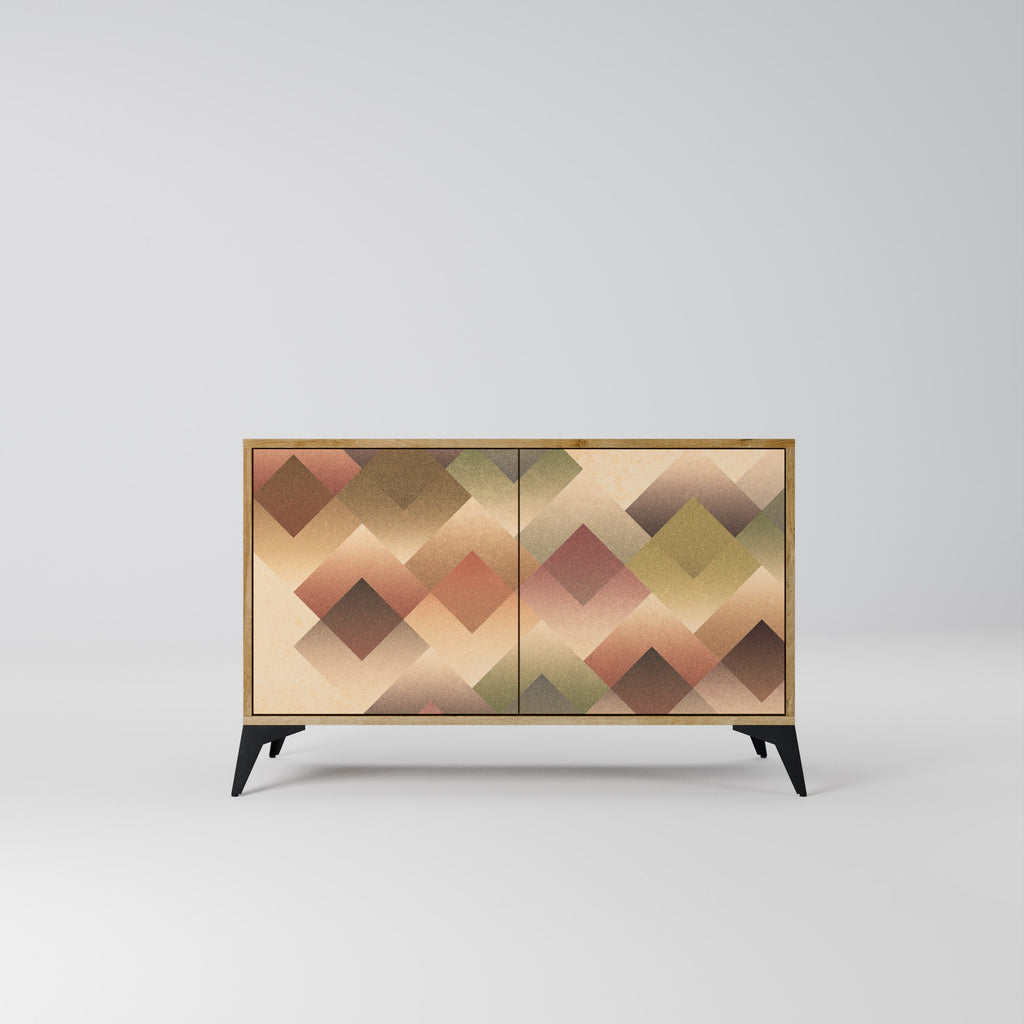 GEOMETRIC FUSION 2-Door Sideboard in Oak Effect
