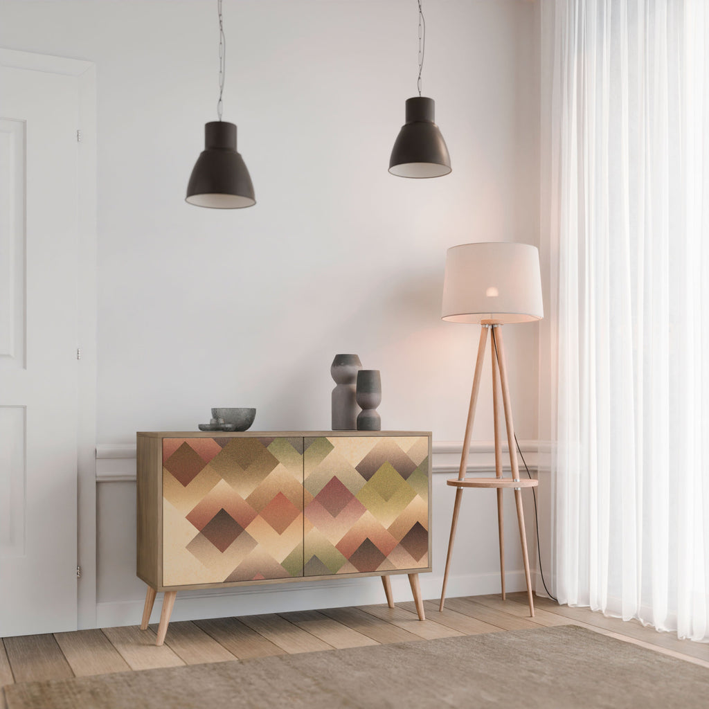 GEOMETRIC FUSION 2-Door Sideboard in Oak Effect