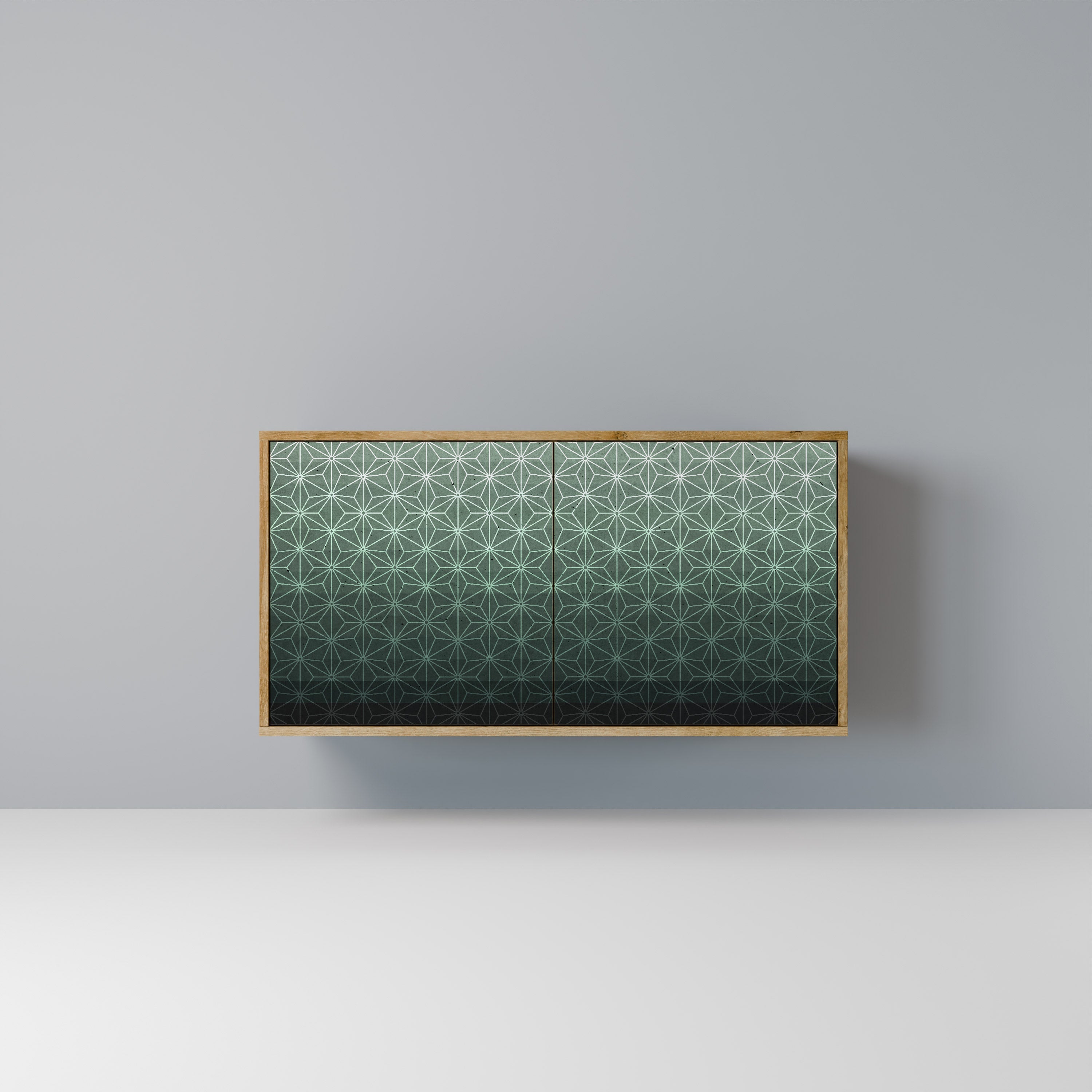 Buffet 2 portes effet chêne GLIMMER ORNEMENTAL