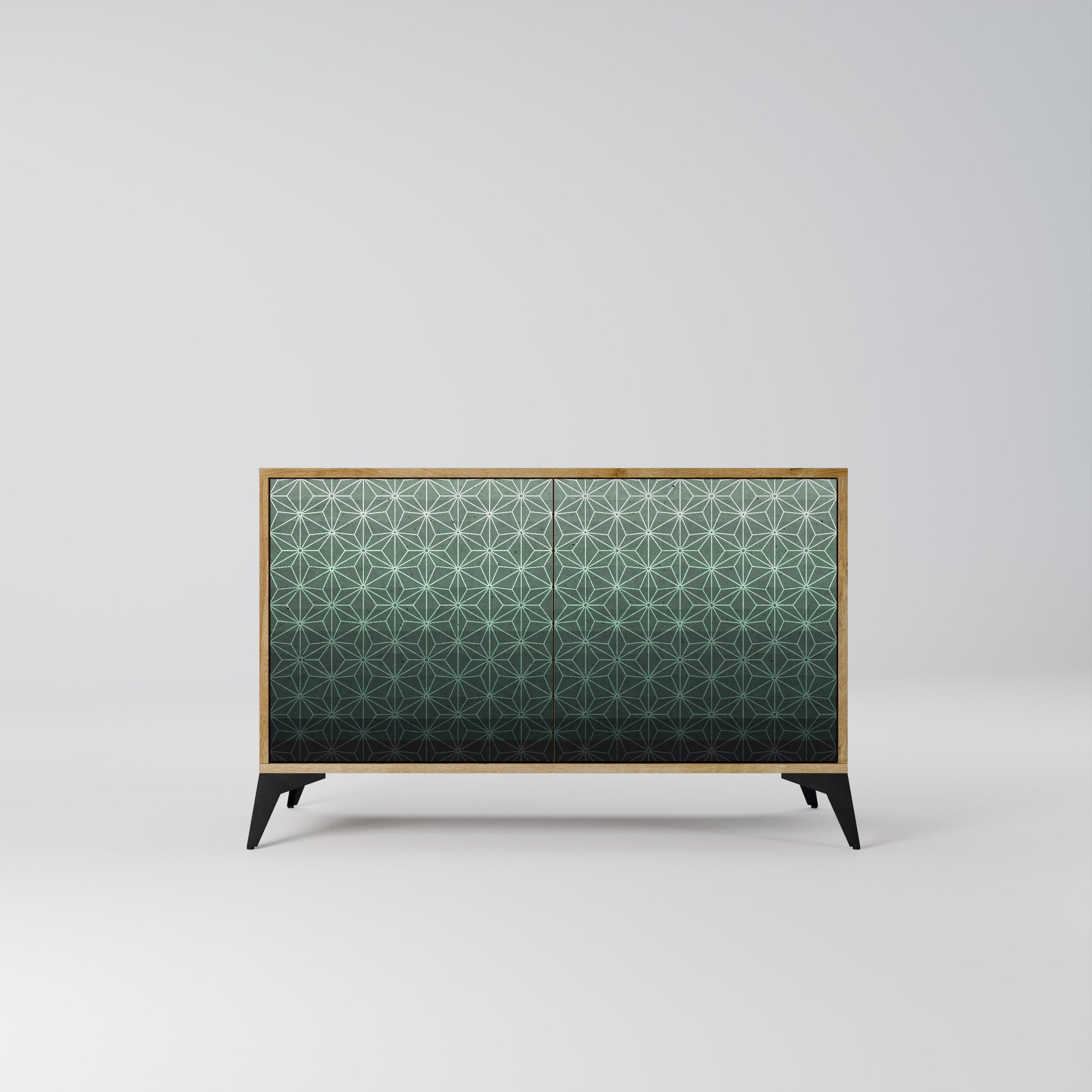 ORNAMENTAL GLIMMER 2-Door Sideboard in Oak Effect