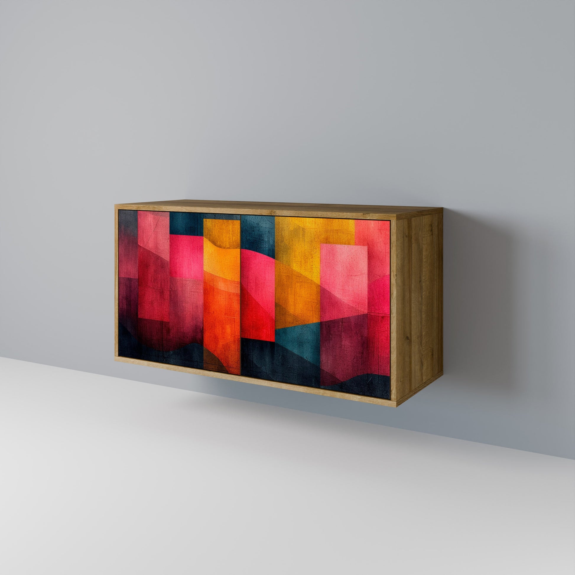 COLORFUL SOUNDS 2-Door Sideboard in Oak Effect