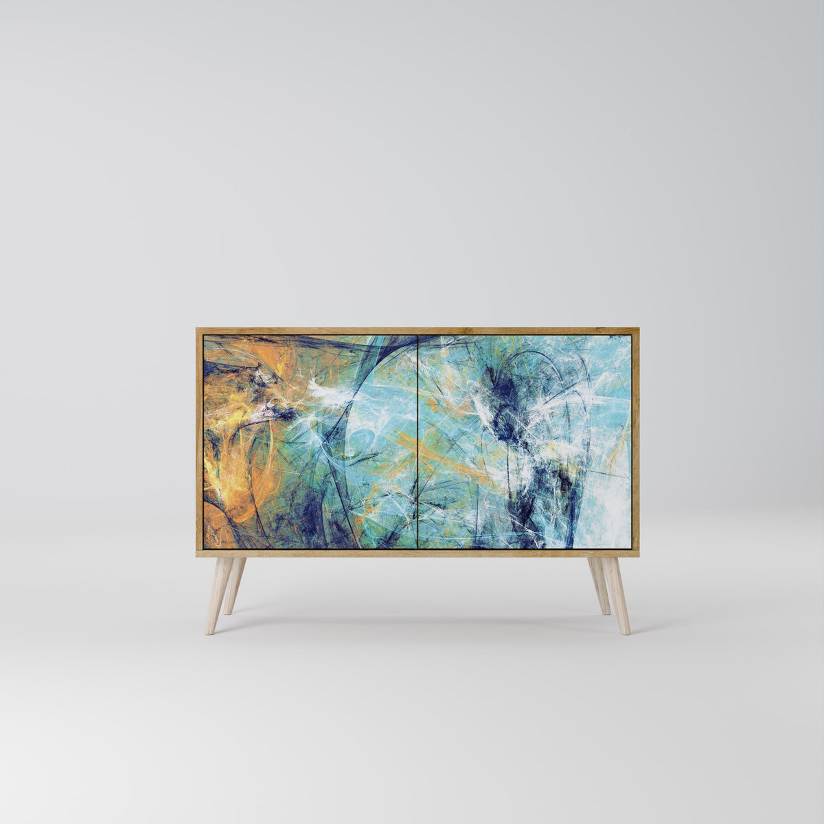 ABSTRACT THOUGHTS 2-Door Sideboard in Oak Effect