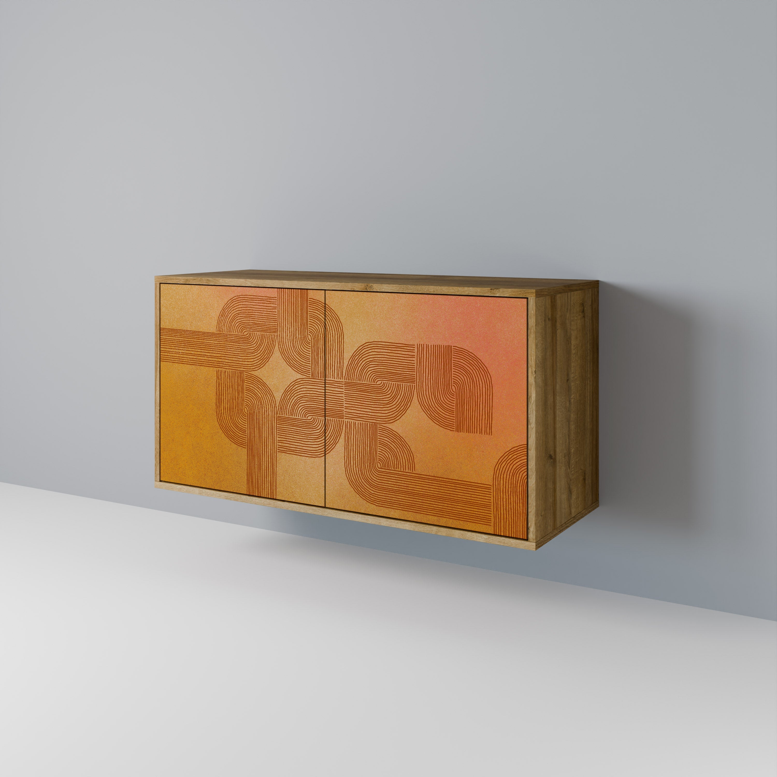 Buffet 2 portes effet chêne STRENGTHENING RELATION