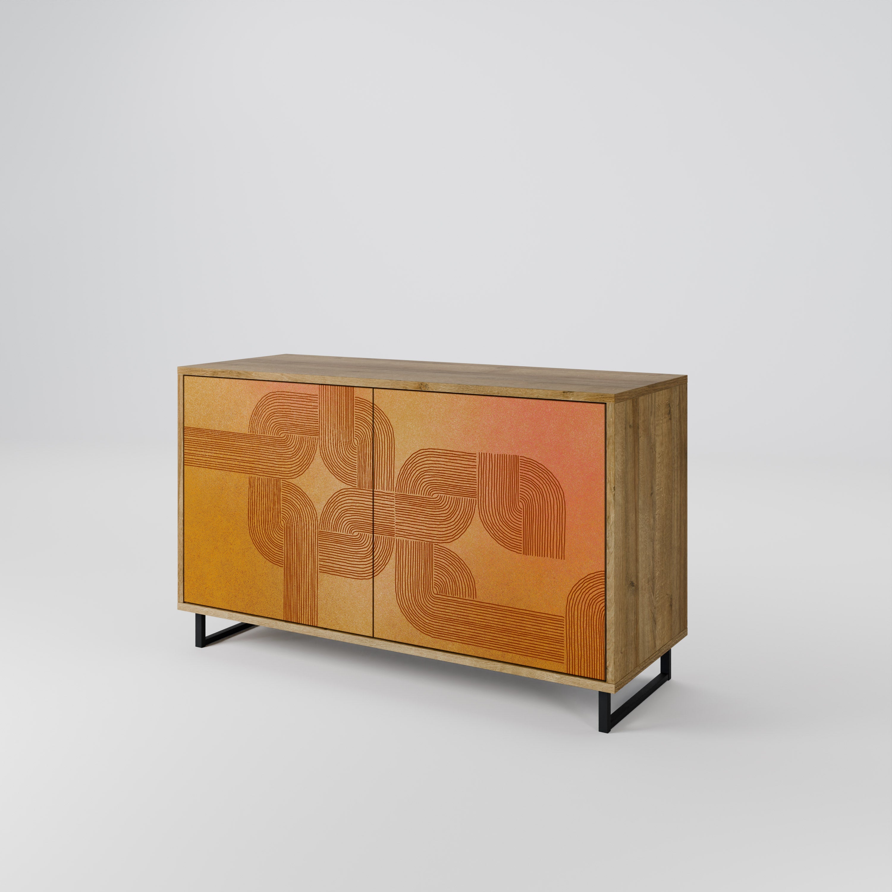 Buffet 2 portes effet chêne STRENGTHENING RELATION