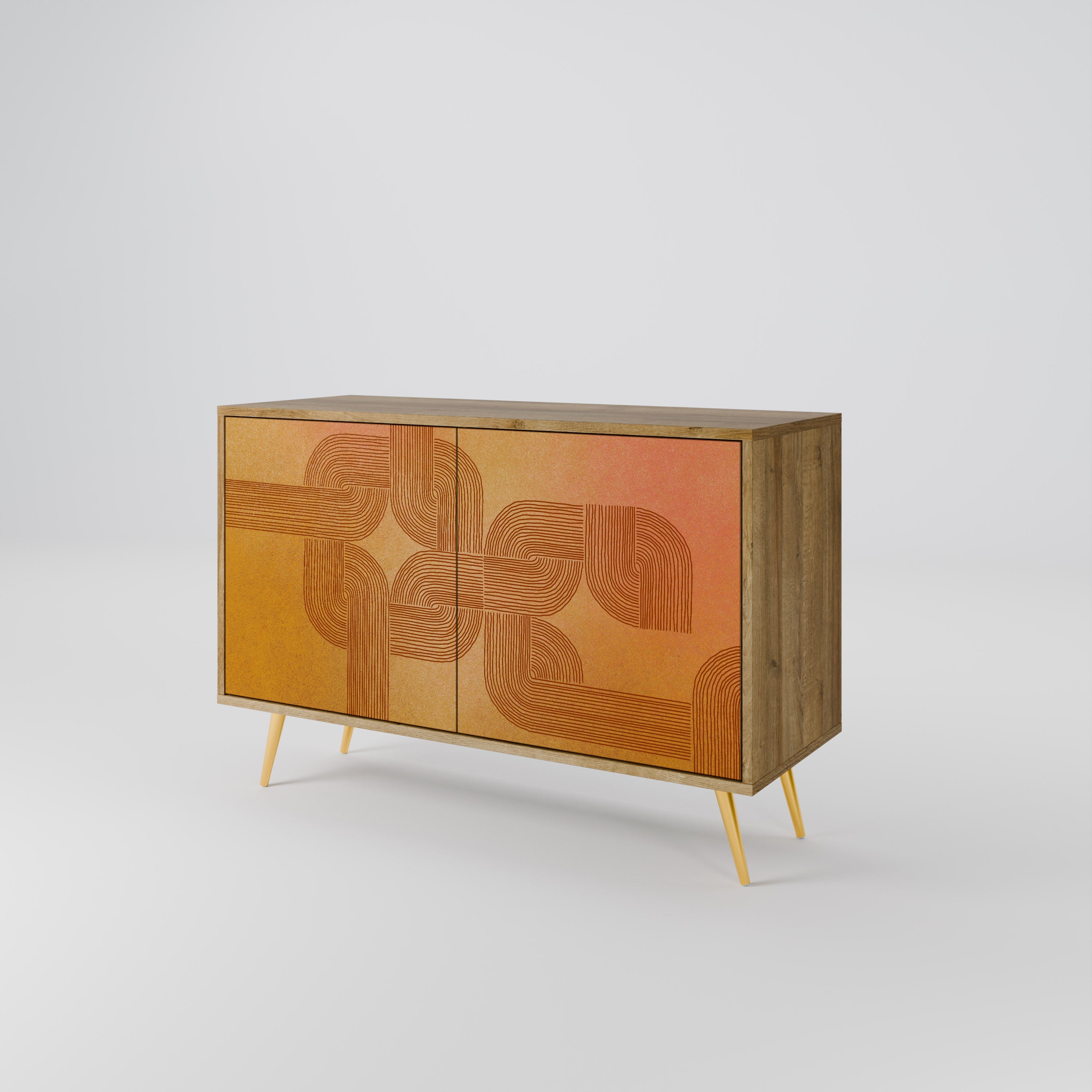 Buffet 2 portes effet chêne STRENGTHENING RELATION