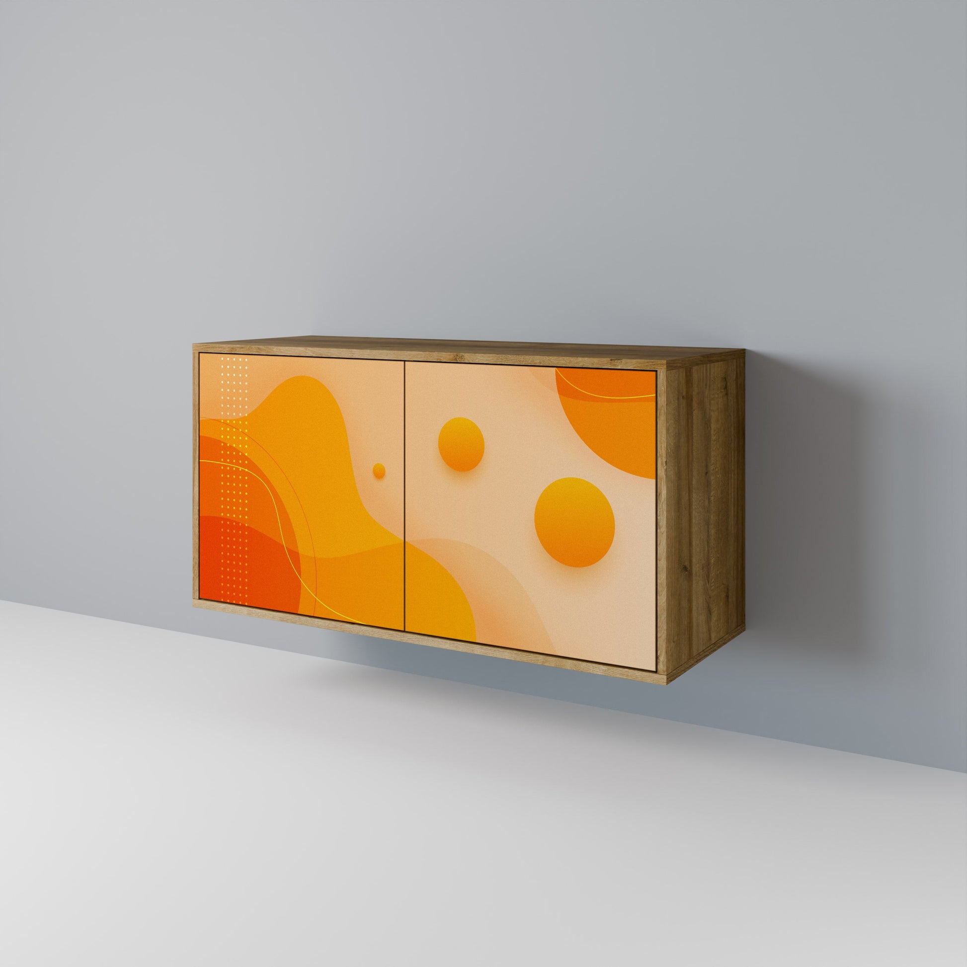 ORANGE ARRANGEMENT 2-Door Sideboard in Oak Effect