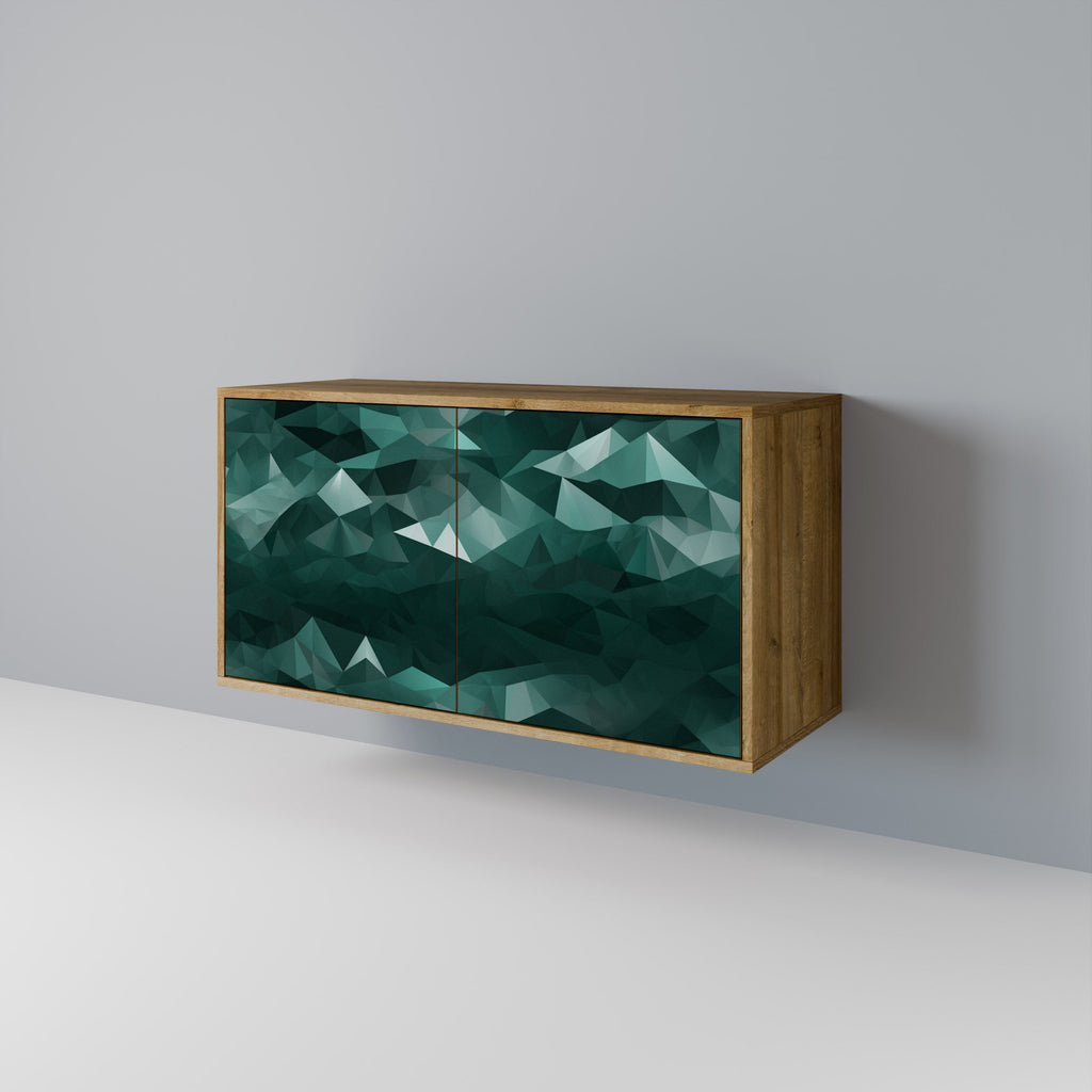 POLYGONAL FLOATING 2-Door Sideboard in Oak Effect