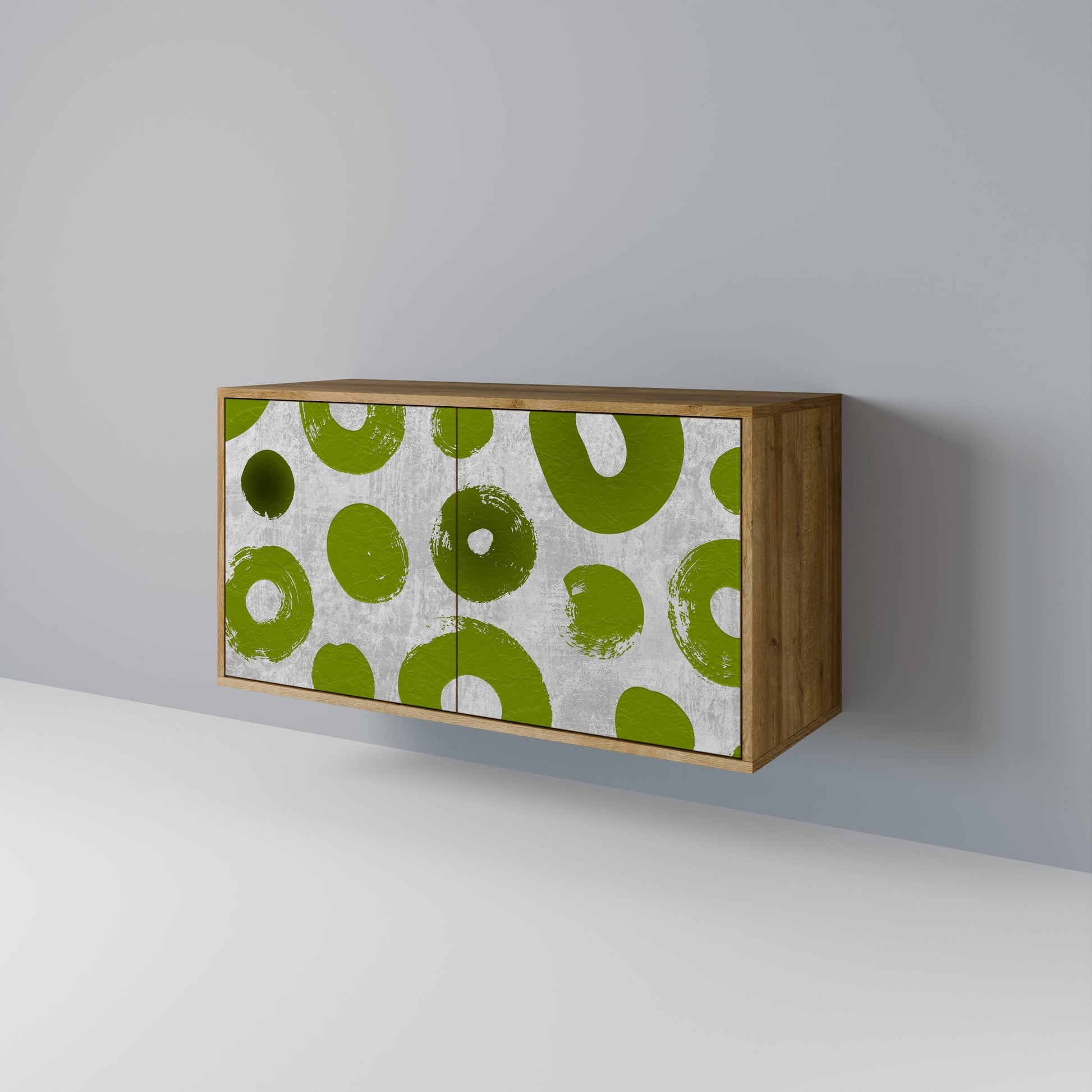GREEN RHAPSODY 2-Door Sideboard in Oak Effect