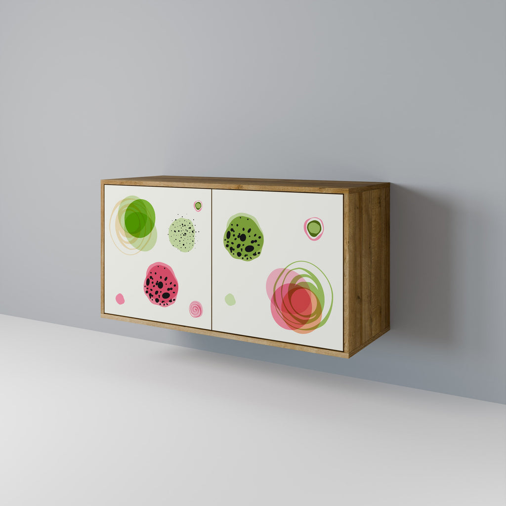 COLORFUL COSMOS 2-Door Sideboard in Oak Effect