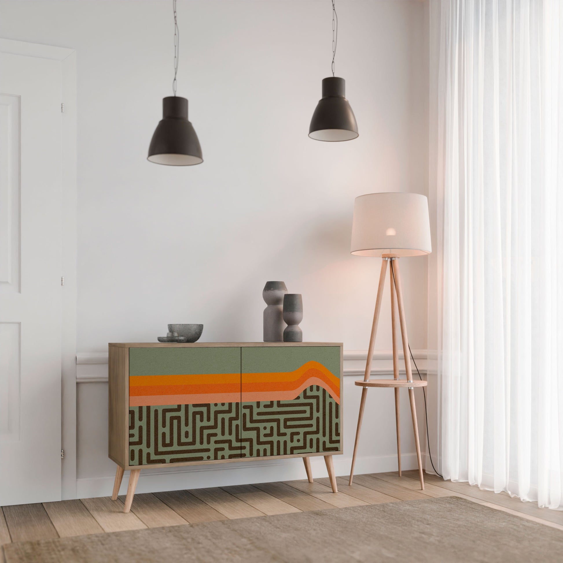SIMPLE SOLUTIONS 2-Door Sideboard in Oak Effect