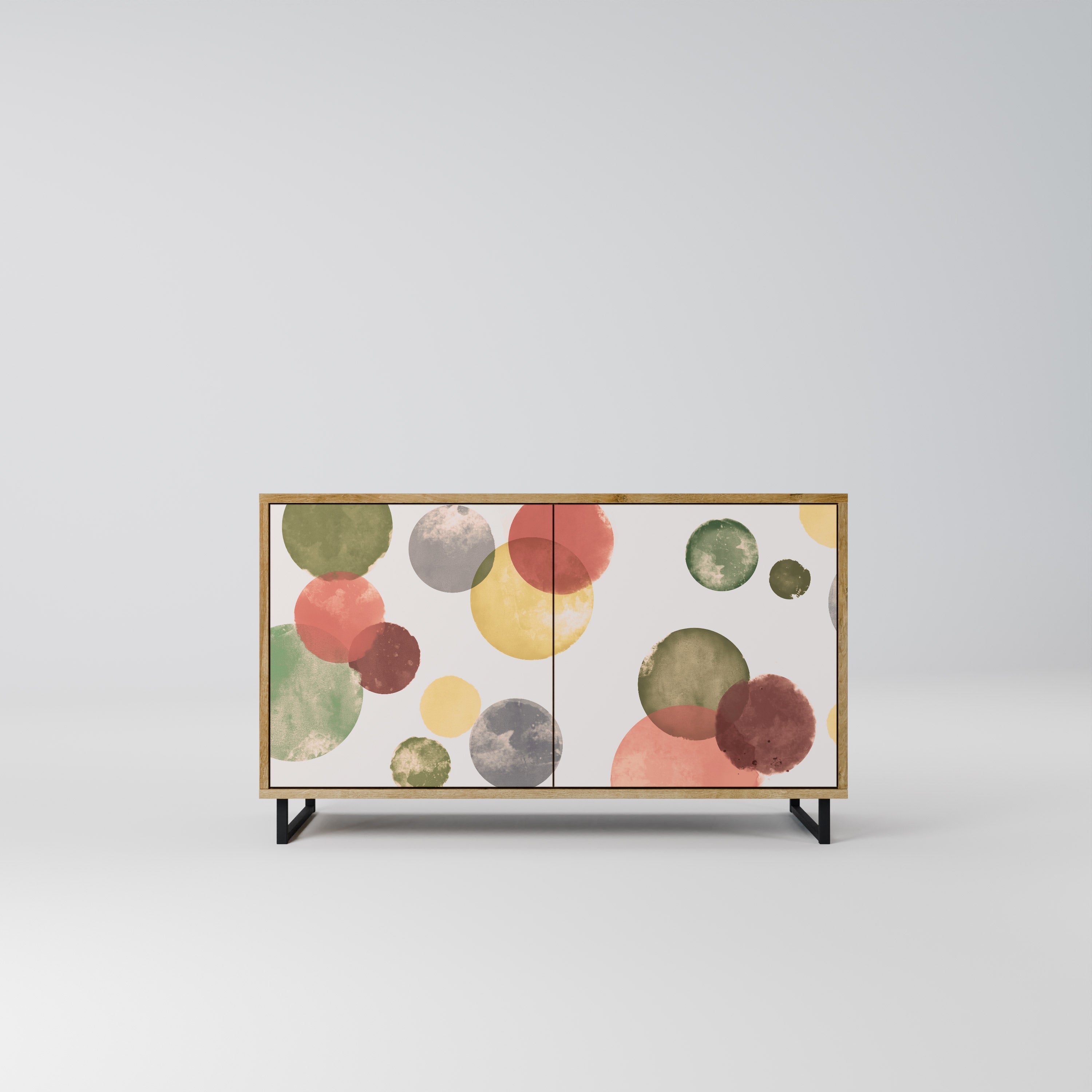 Buffet 2 portes FLEETING HAPPINESS effet chêne