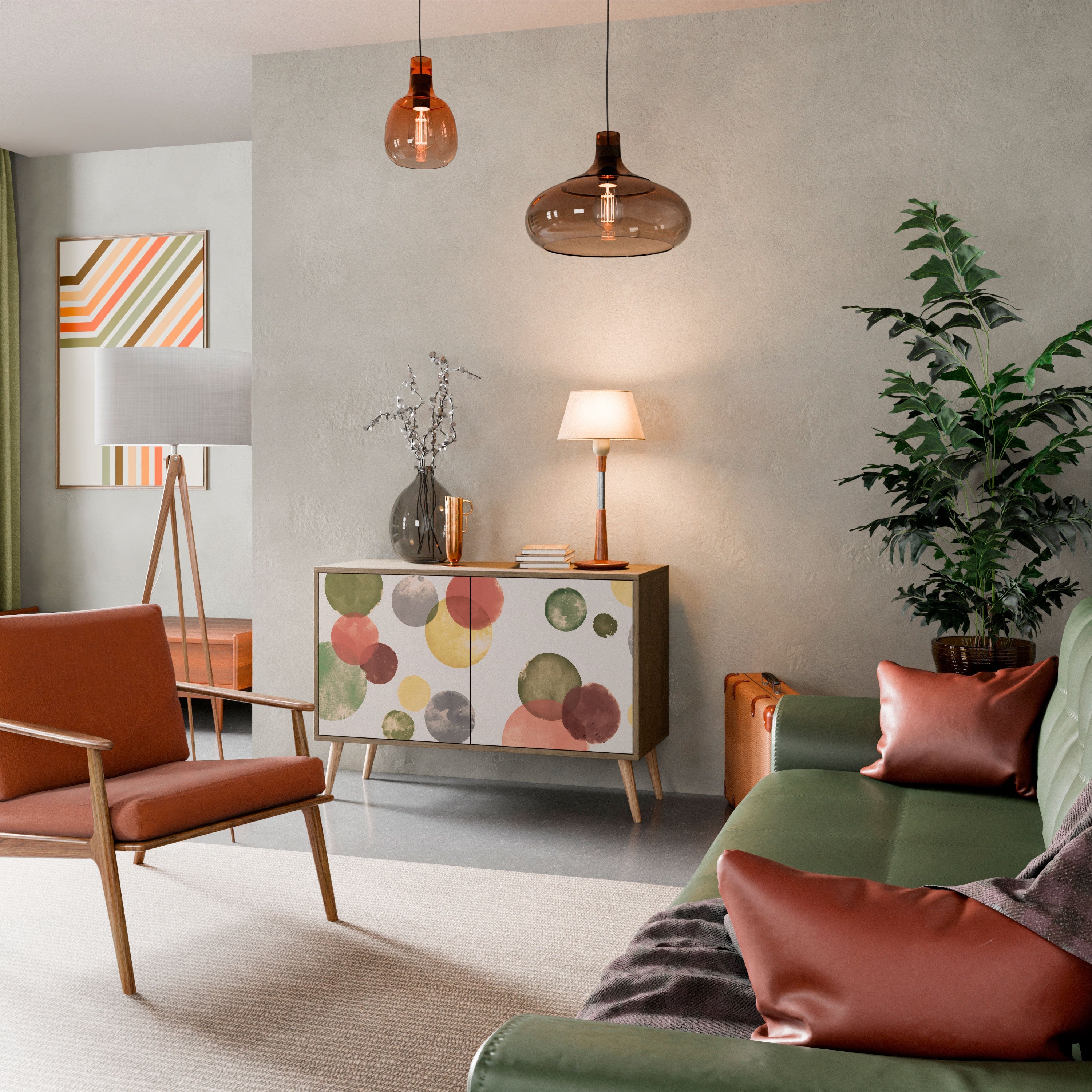 Buffet 2 portes FLEETING HAPPINESS effet chêne