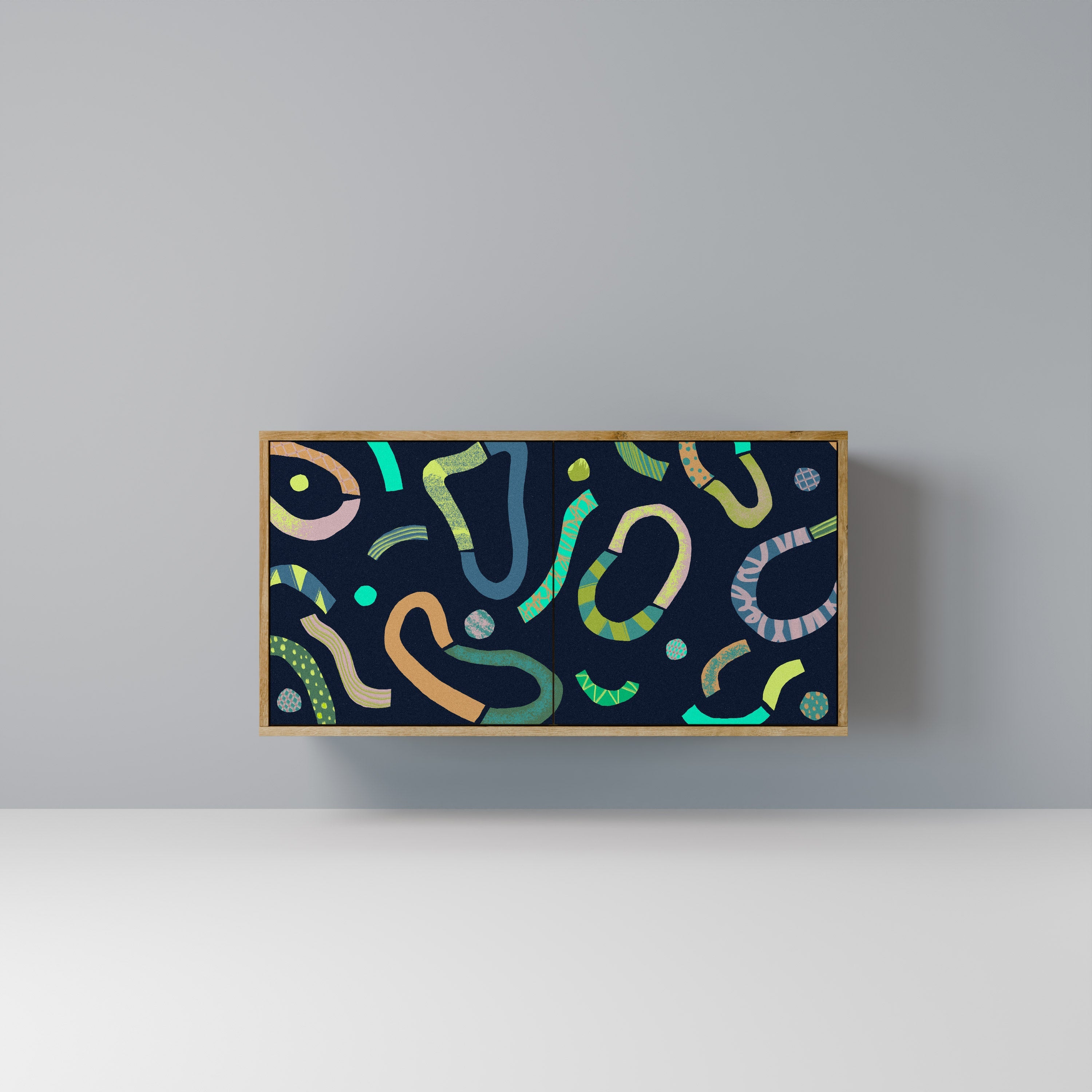 Buffet 2 portes effet chêne CONTRAST DANCE