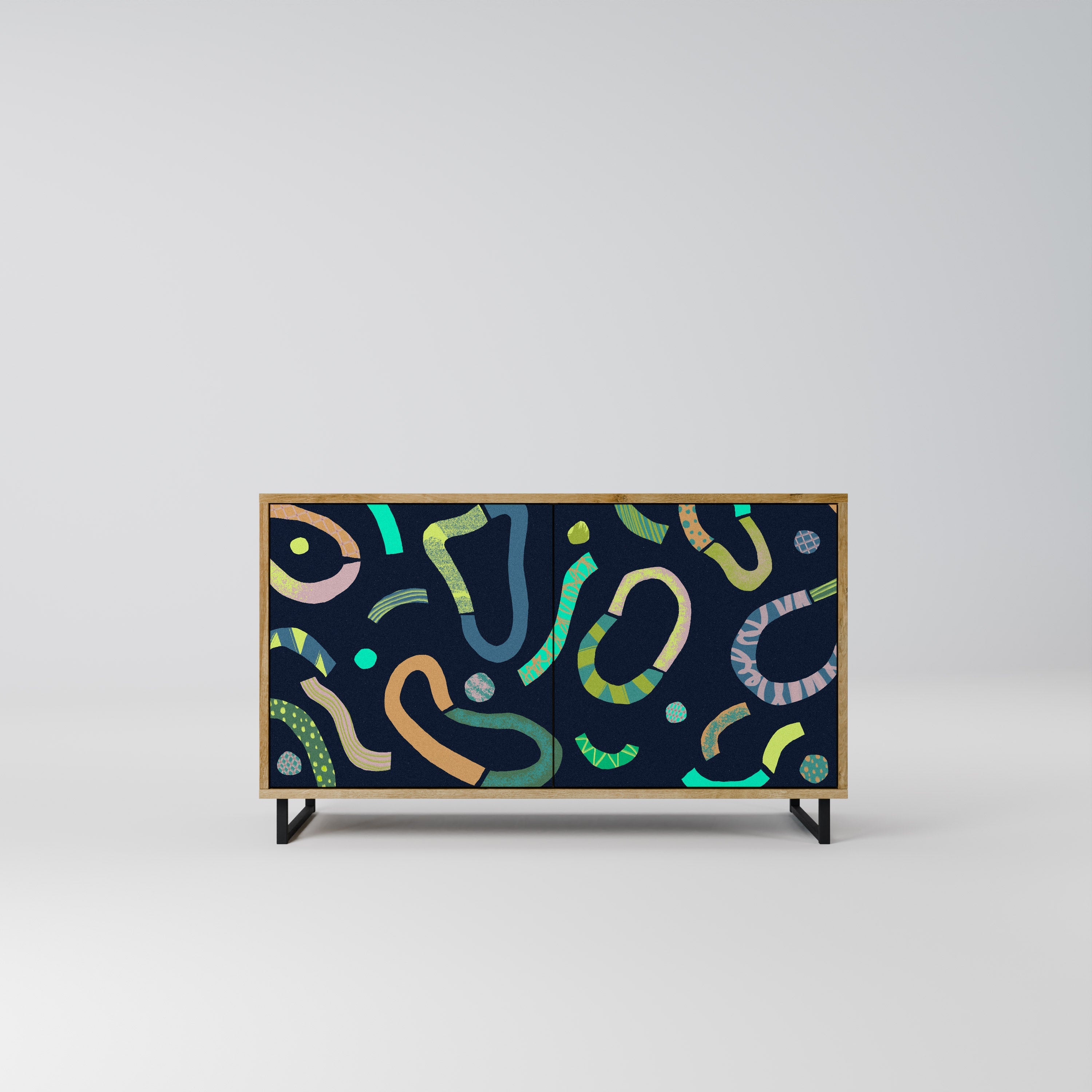 Buffet 2 portes effet chêne CONTRAST DANCE