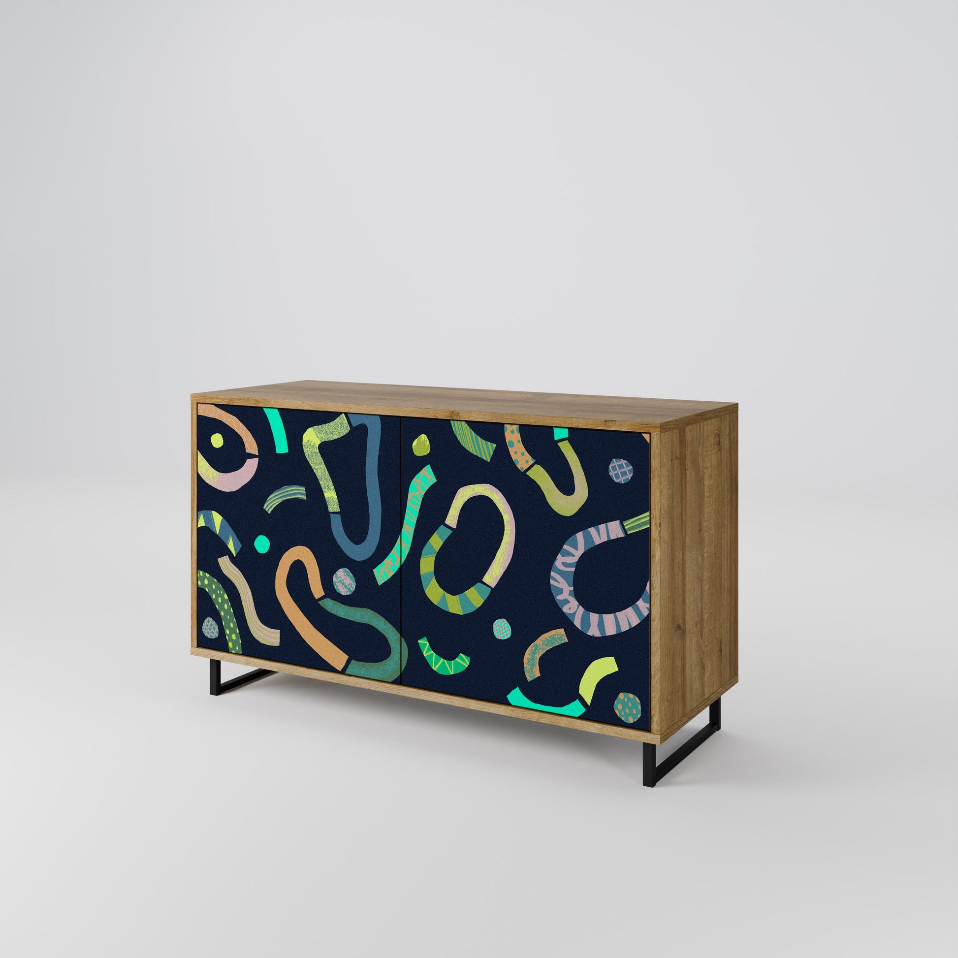 CONTRAST DANCE 2-Door Sideboard in Oak Effect