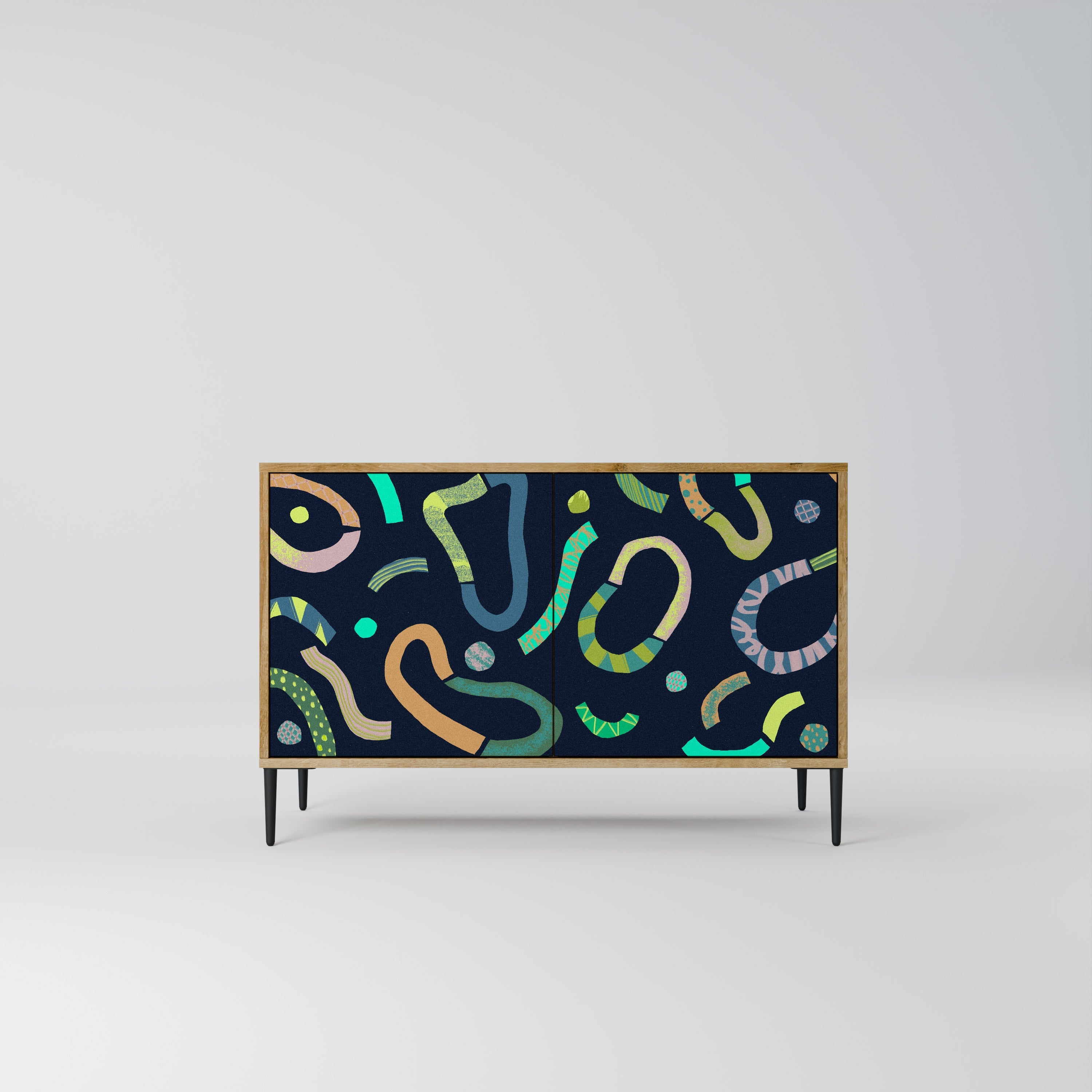 Buffet 2 portes effet chêne CONTRAST DANCE