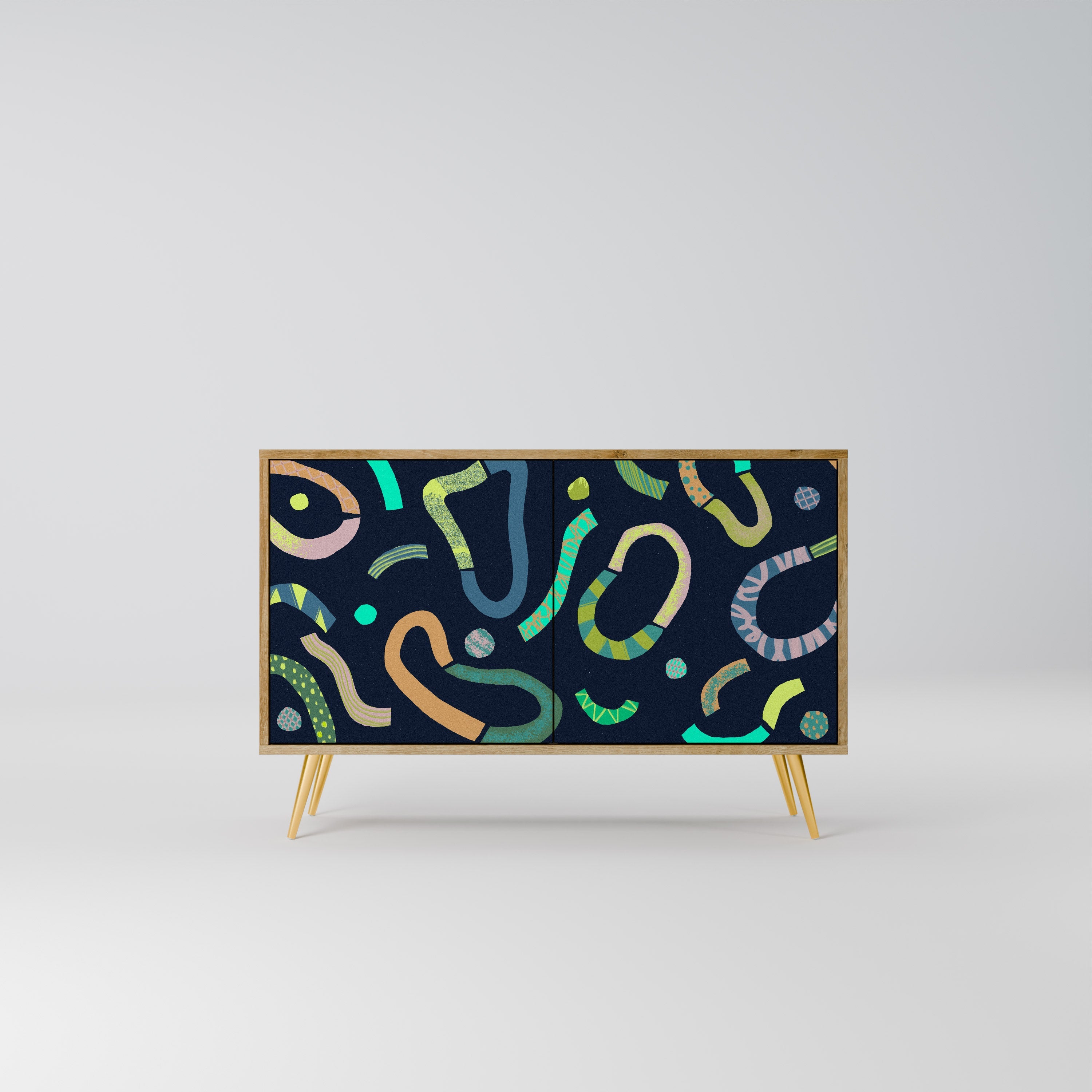 Buffet 2 portes effet chêne CONTRAST DANCE