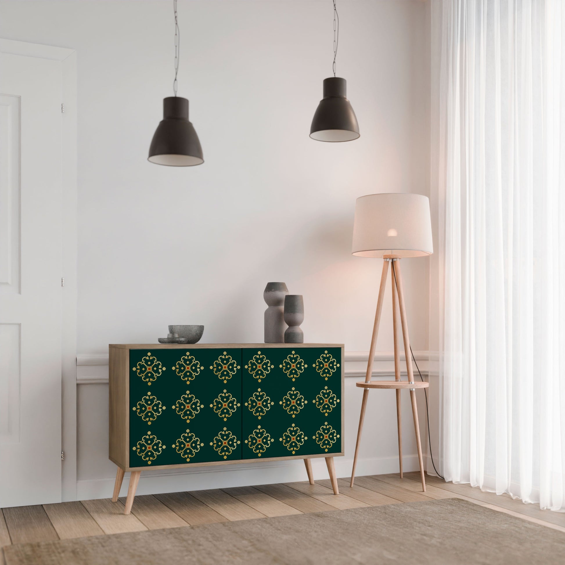 ROYAL MEDALLION 2-Door Sideboard in Oak Effect