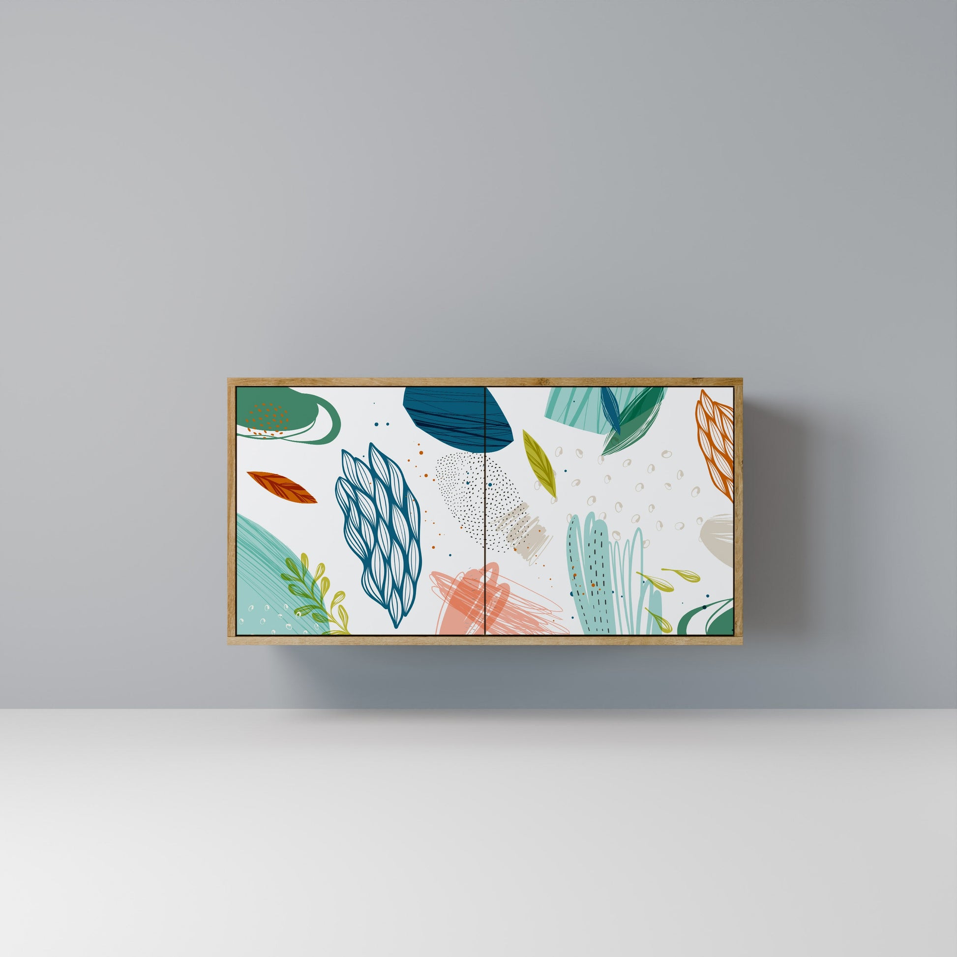 BOTANICAL HURRICANE 2-Door Sideboard in Oak Effect