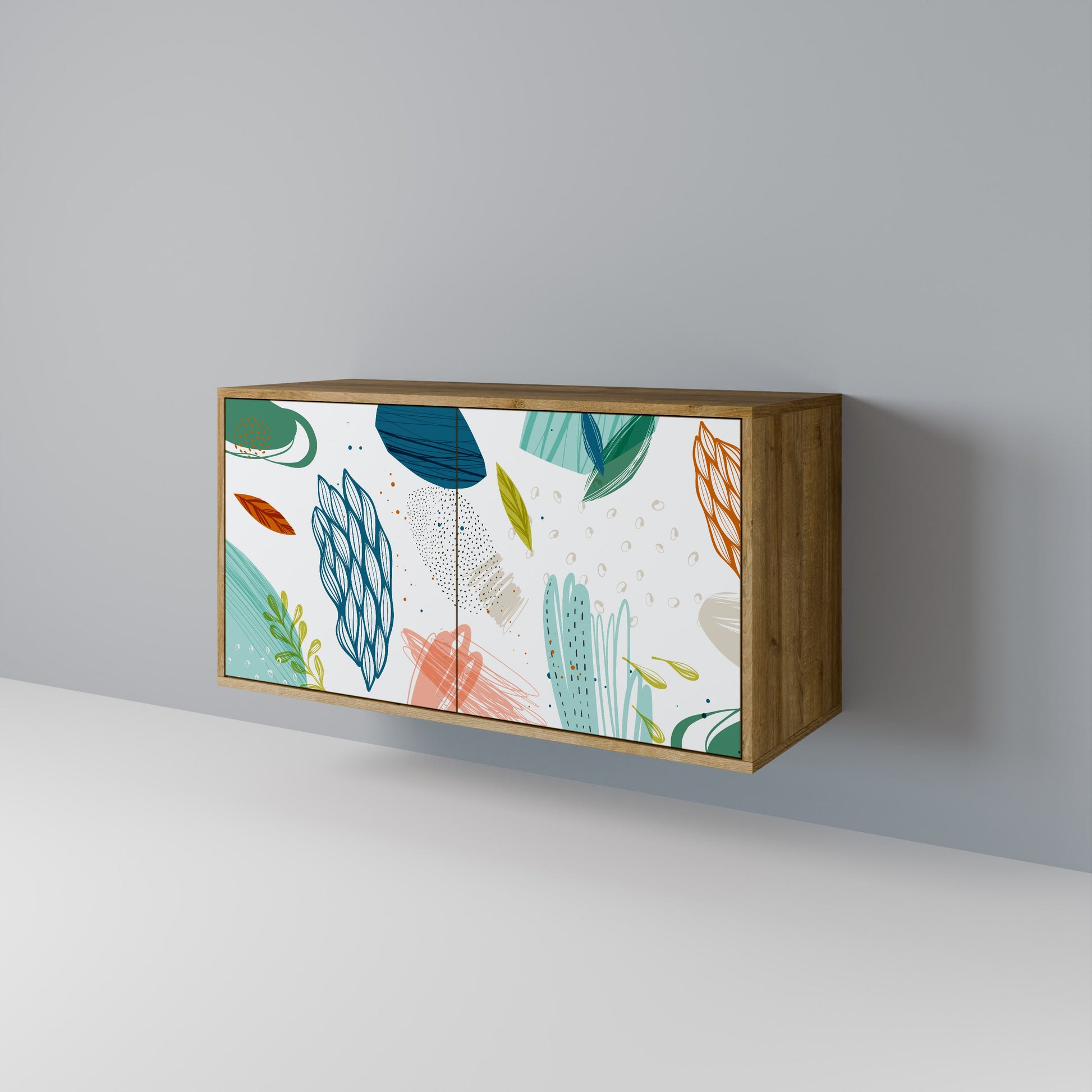 BOTANICAL HURRICANE 2-Door Sideboard in Oak Effect
