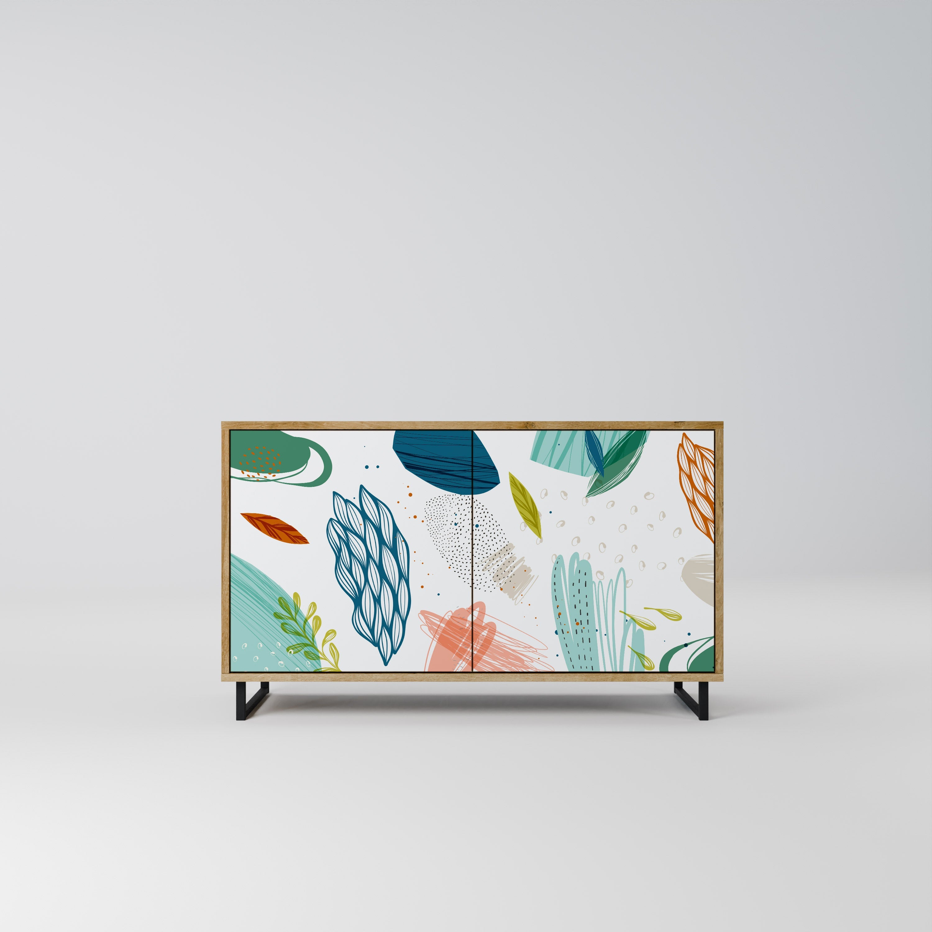 BOTANICAL HURRICANE 2-Door Sideboard in Oak Effect