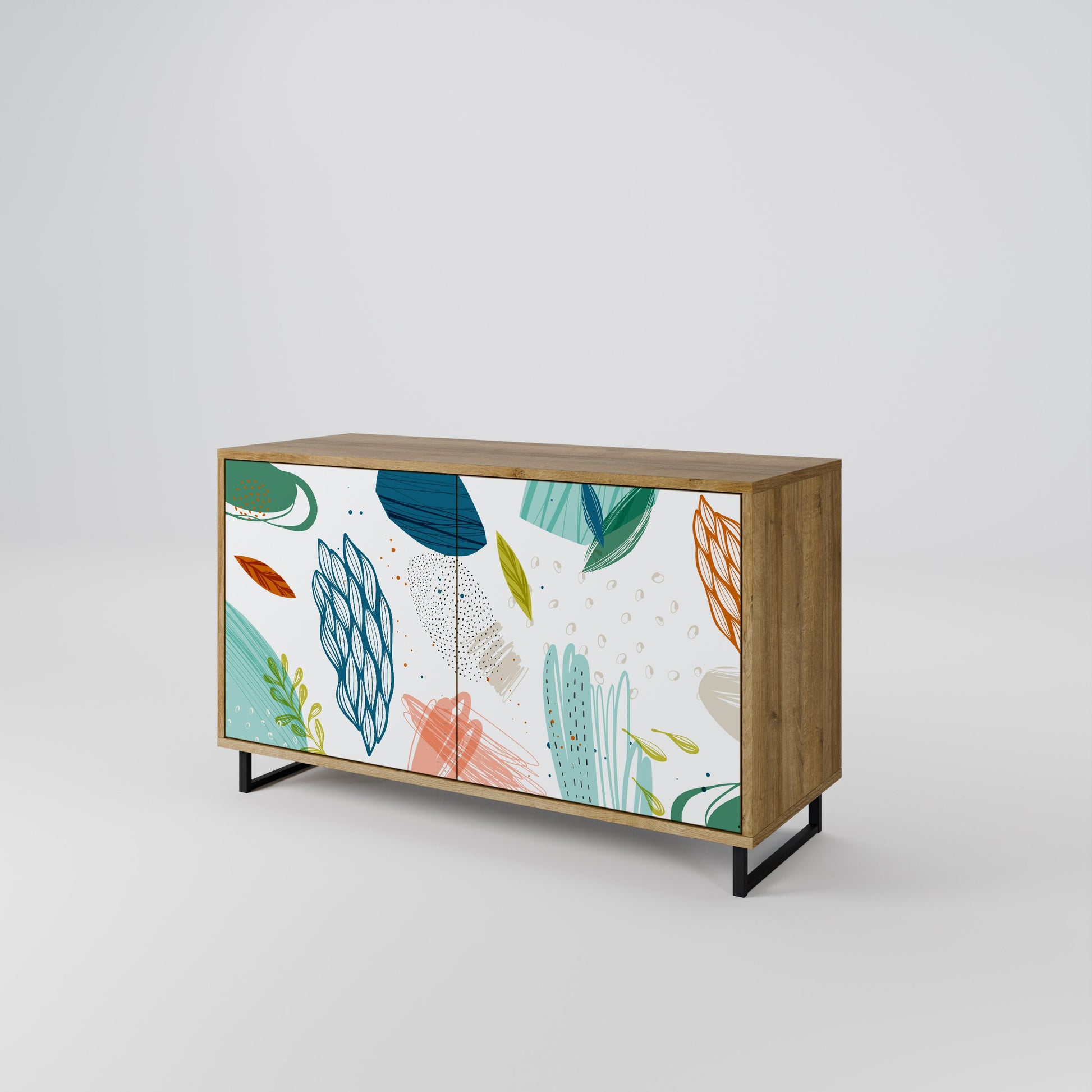 BOTANICAL HURRICANE 2-Door Sideboard in Oak Effect