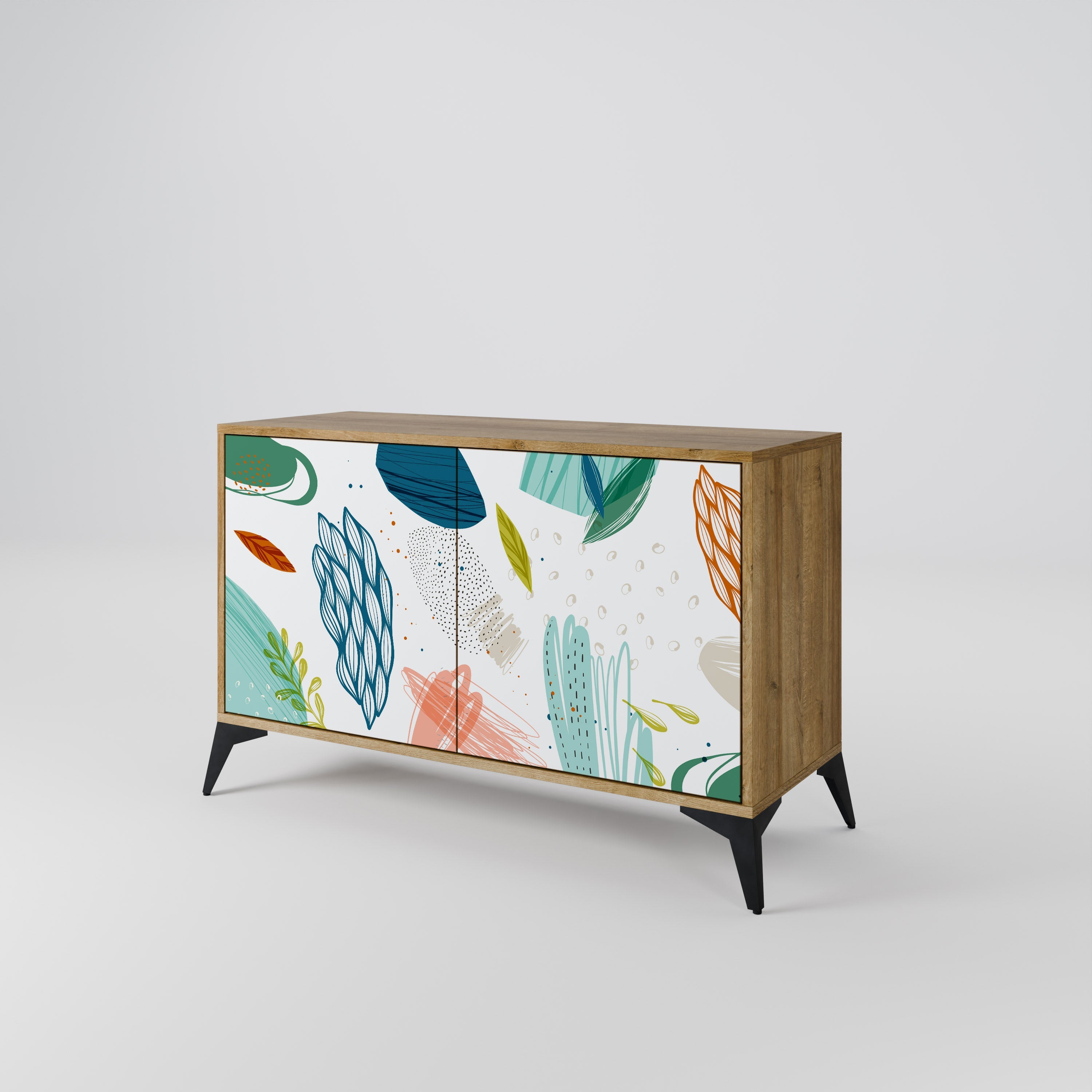 BOTANICAL HURRICANE 2-Door Sideboard in Oak Effect