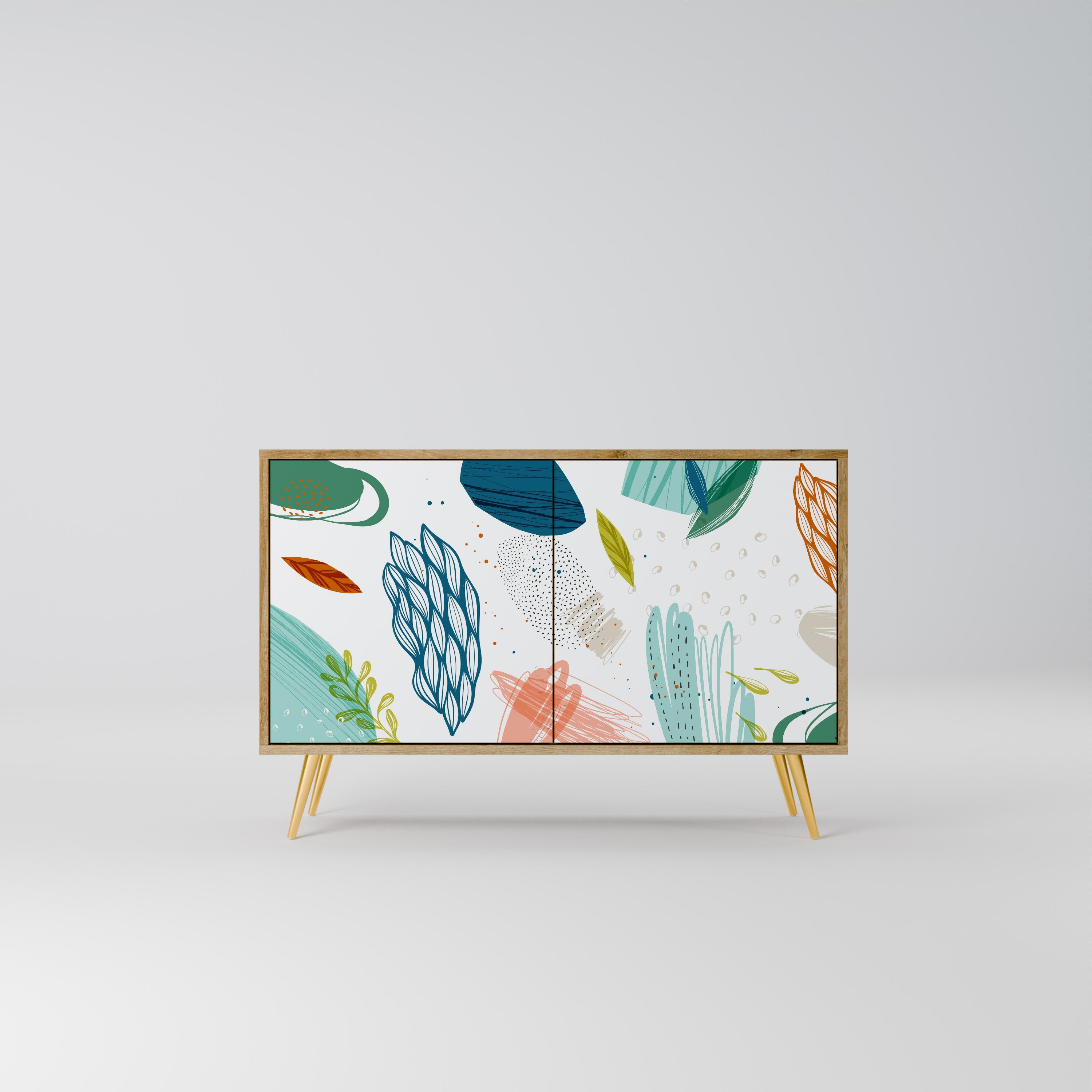 BOTANICAL HURRICANE 2-Door Sideboard in Oak Effect