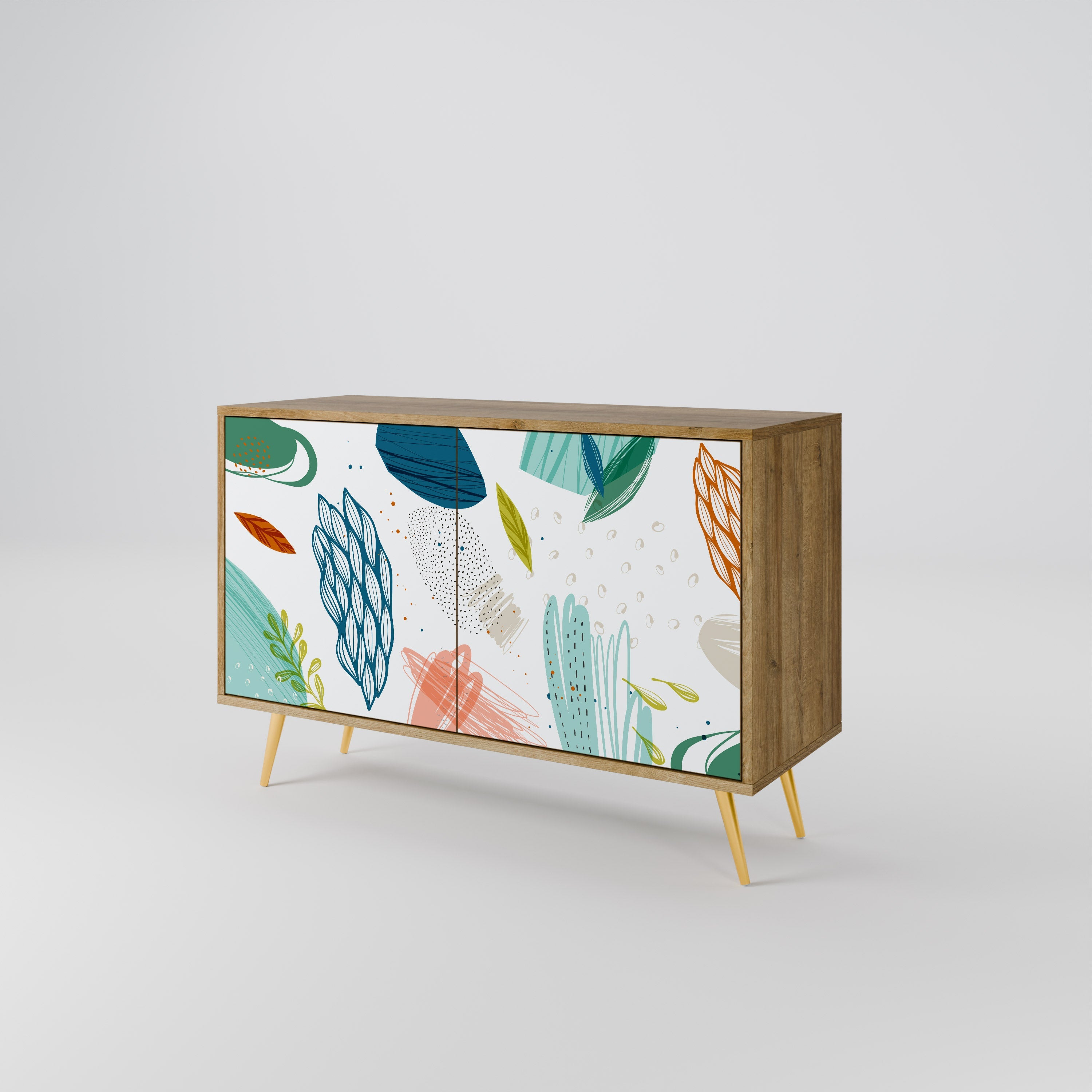 BOTANICAL HURRICANE 2-Door Sideboard in Oak Effect
