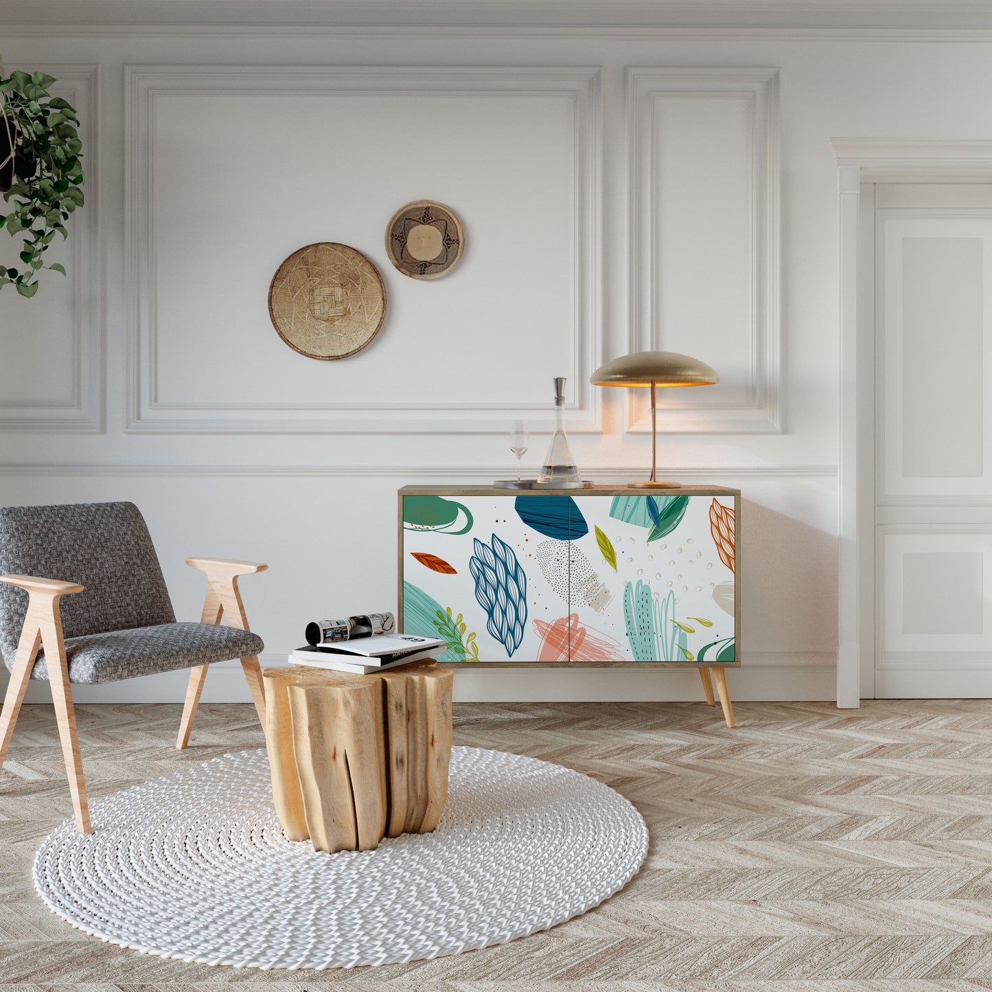 BOTANICAL HURRICANE 2-Door Sideboard