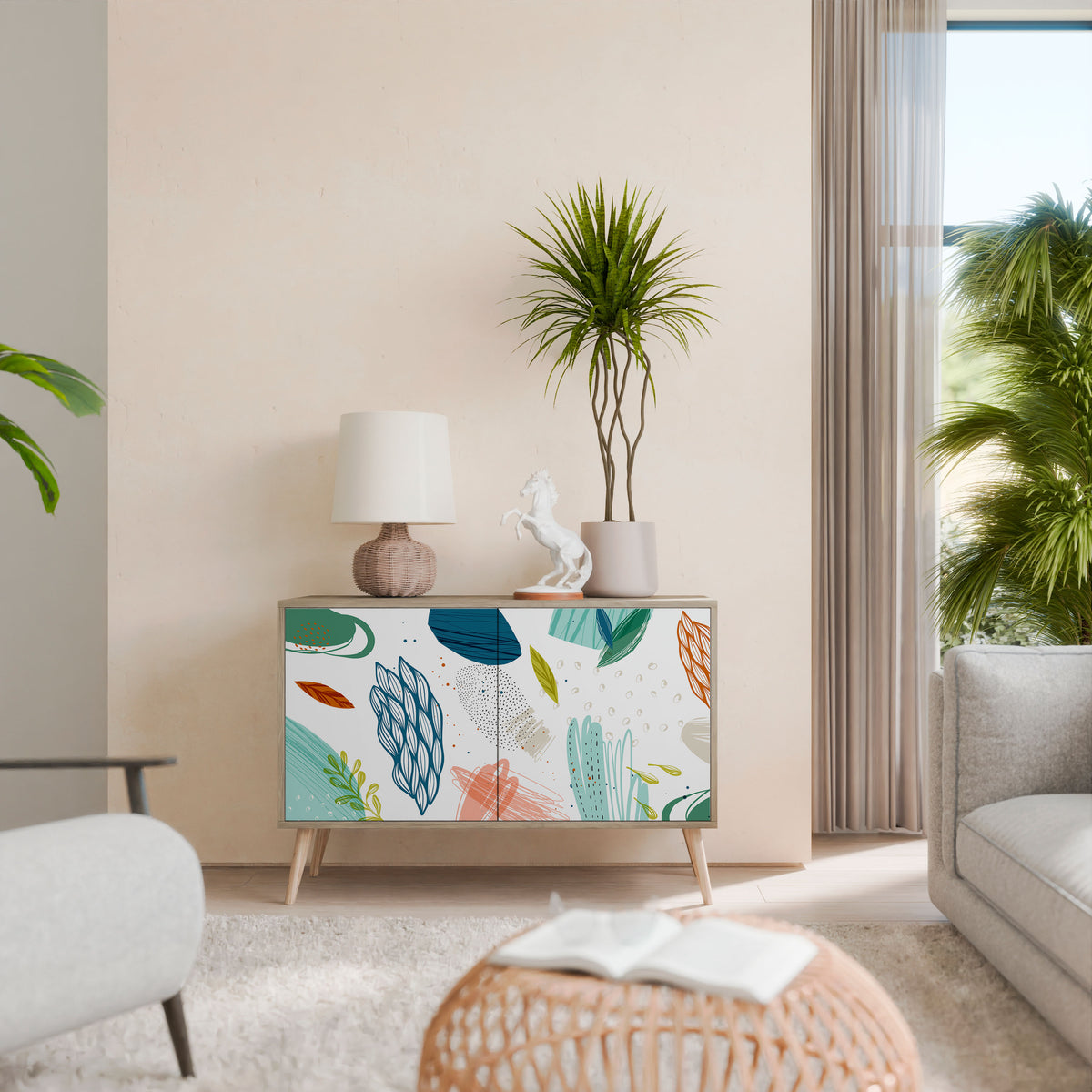 BOTANICAL HURRICANE 2-Door Sideboard