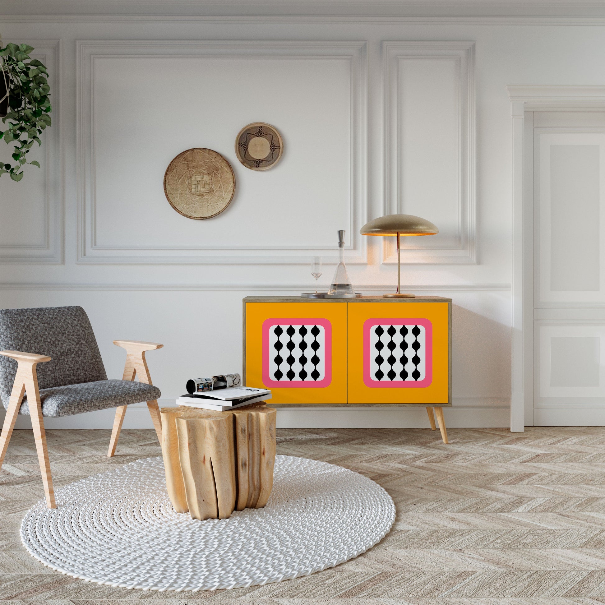 TEARS IN HEAVEN 2-Door Sideboard in Oak Effect