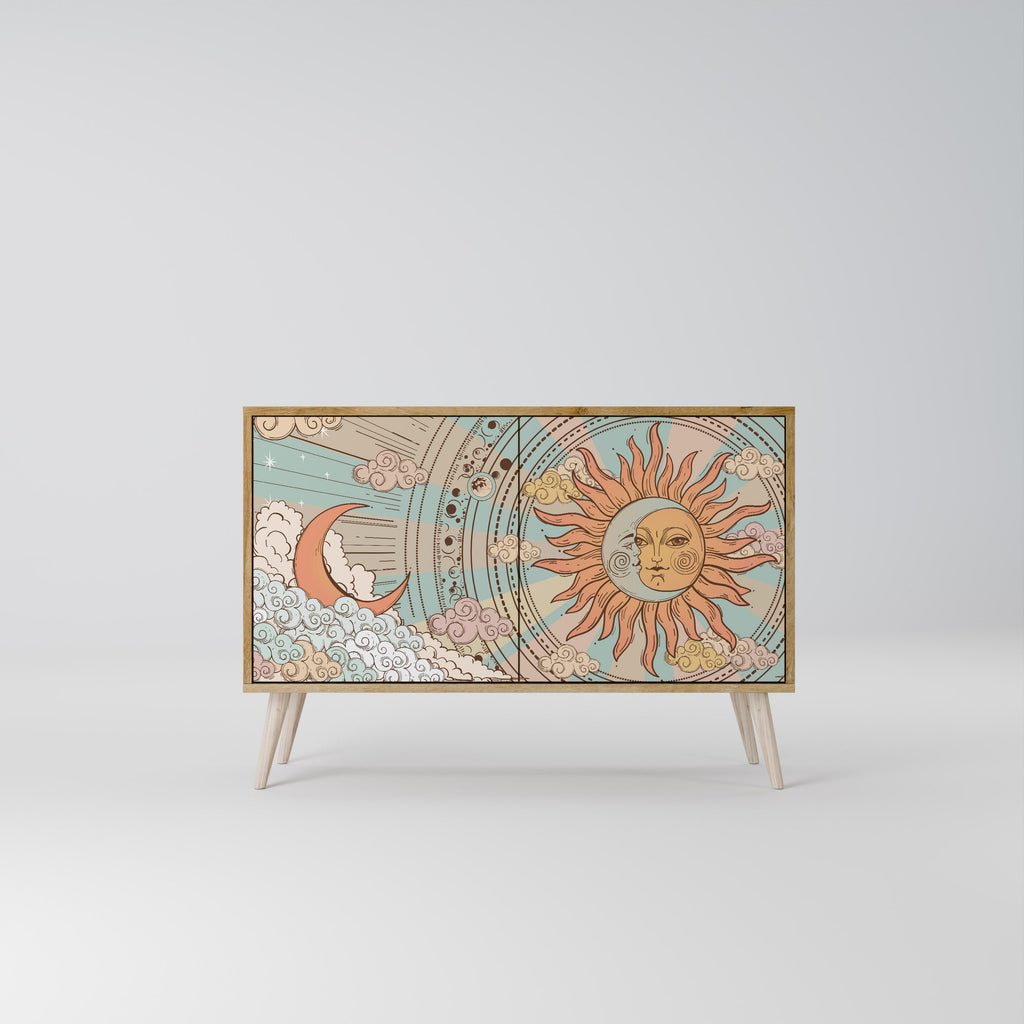 MYSTICAL STRUCTURE 2-Door Sideboard in Oak Effect