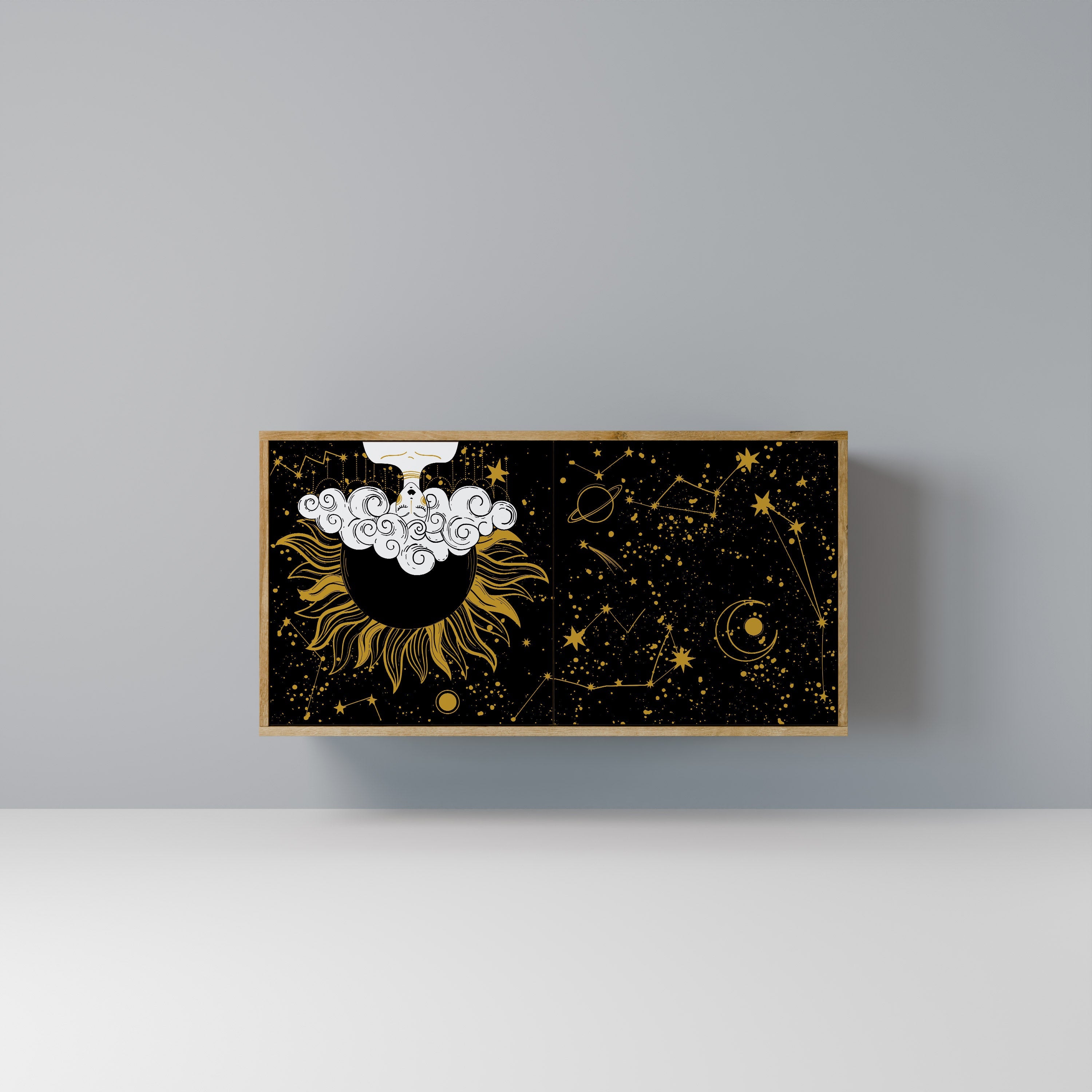 STELLAR CONSTELLATIONS 2-Door Sideboard in Oak Effect