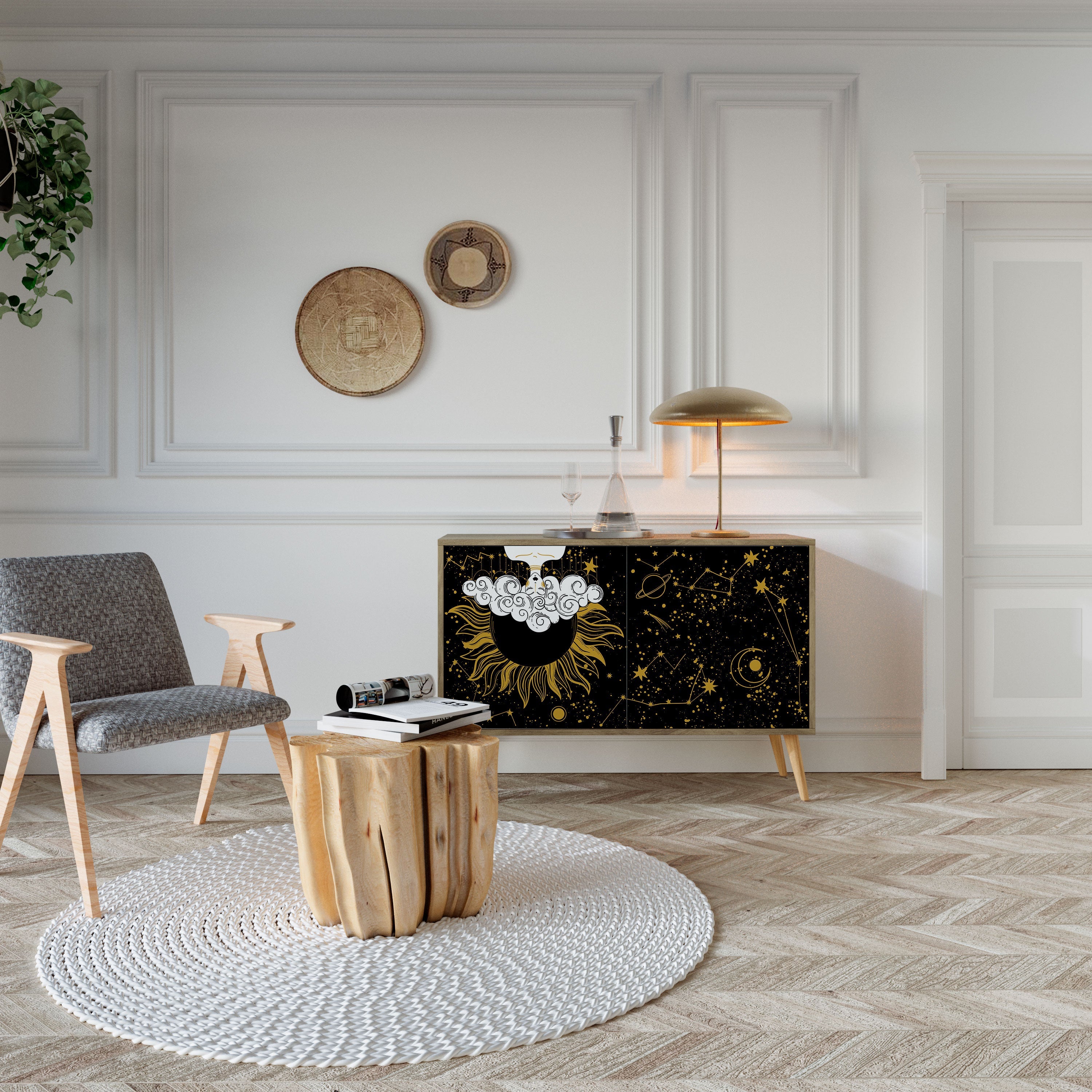 STELLAR CONSTELLATIONS 2-Door Sideboard in Oak Effect