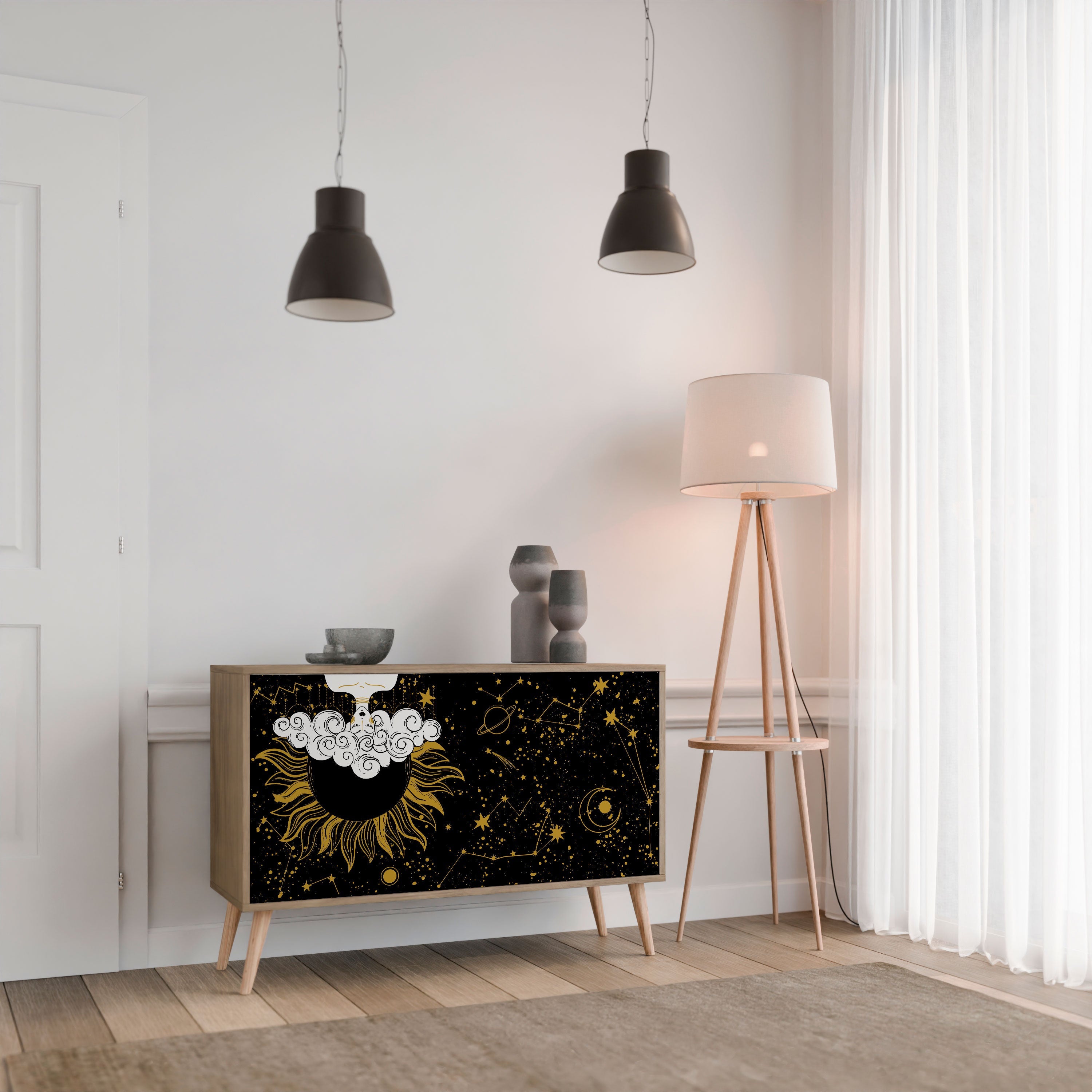 STELLAR CONSTELLATIONS 2-Door Sideboard in Oak Effect