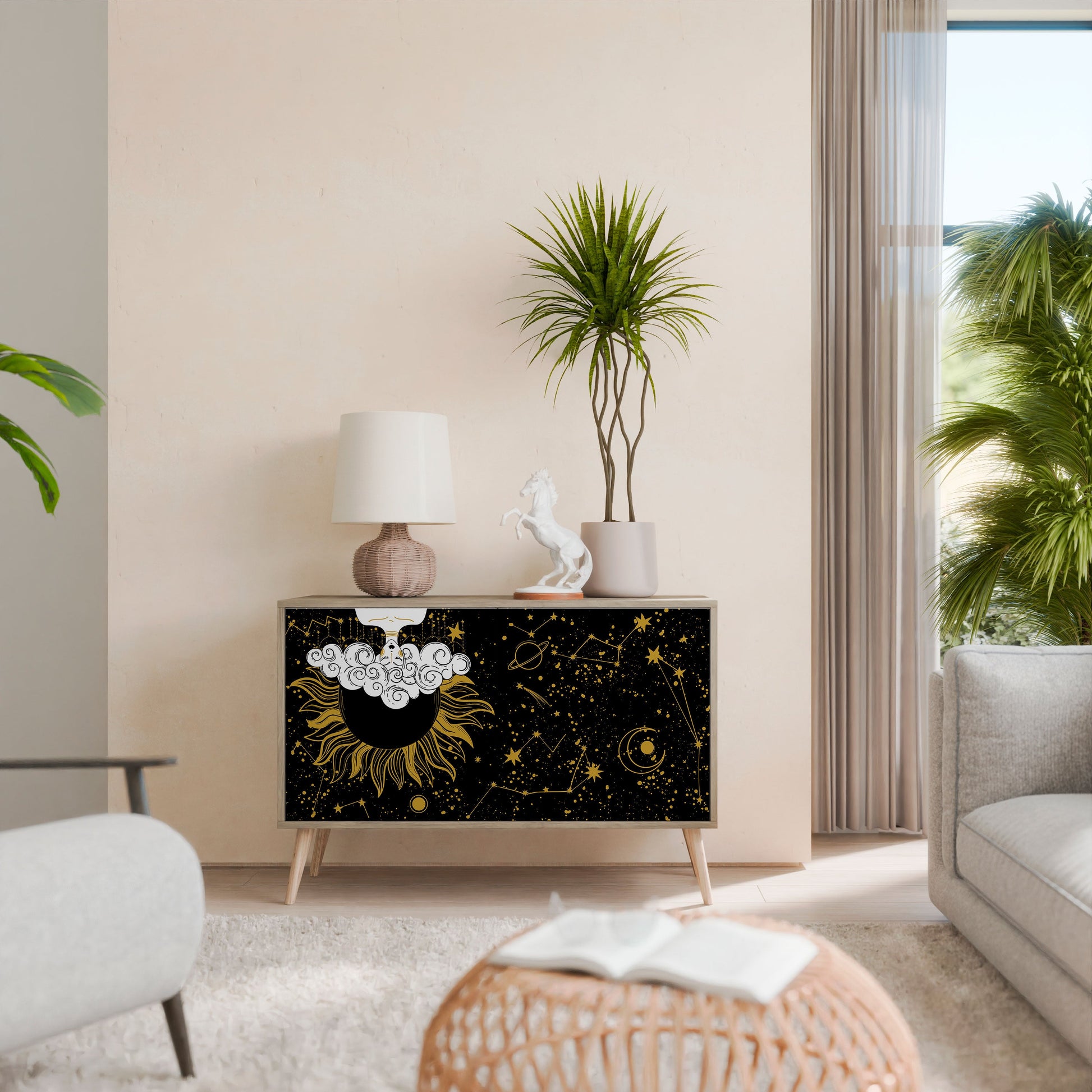 STELLAR CONSTELLATIONS 2-Door Sideboard in Oak Effect