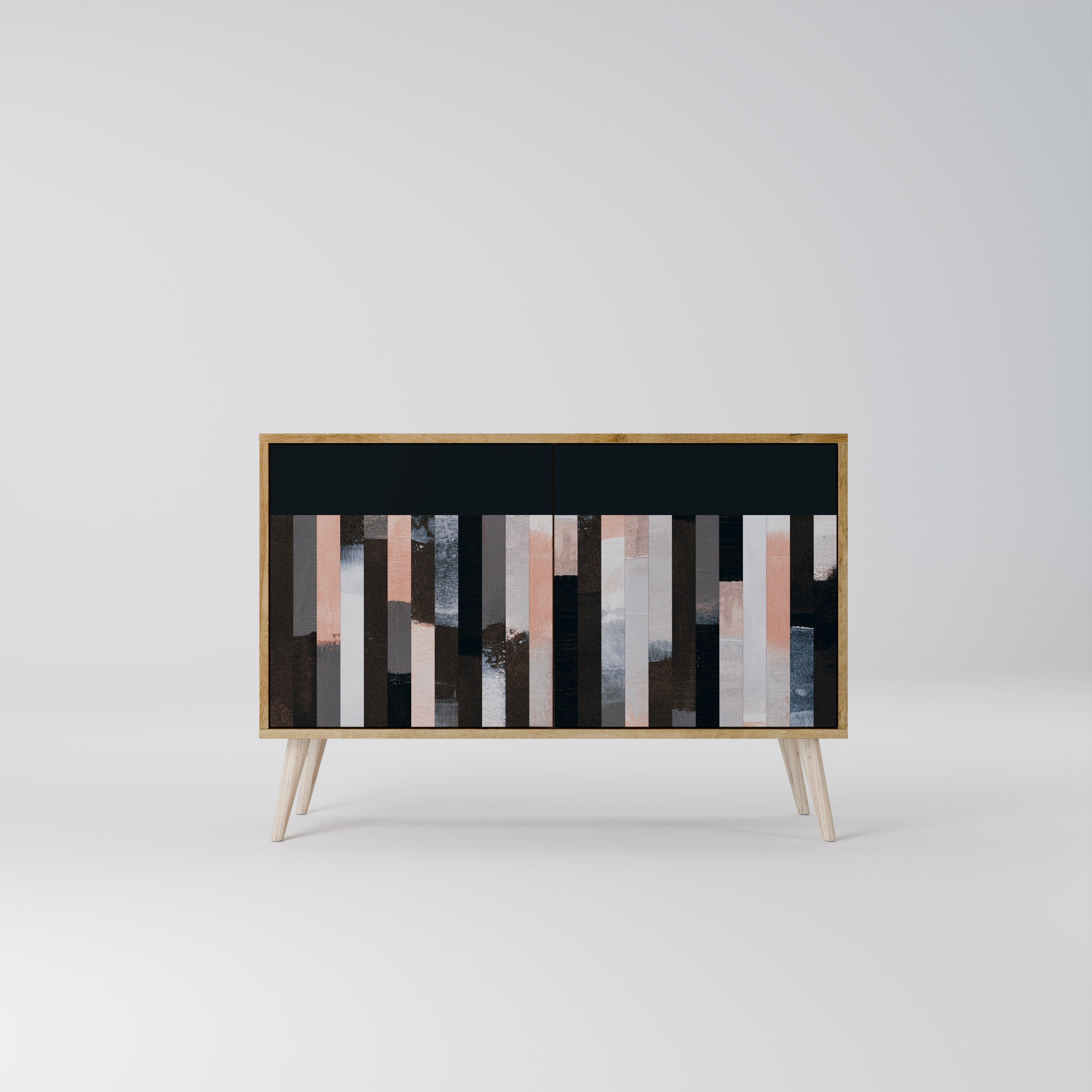 COLLAGE OF RECTANGLES 2-Door Sideboard in Oak Effect