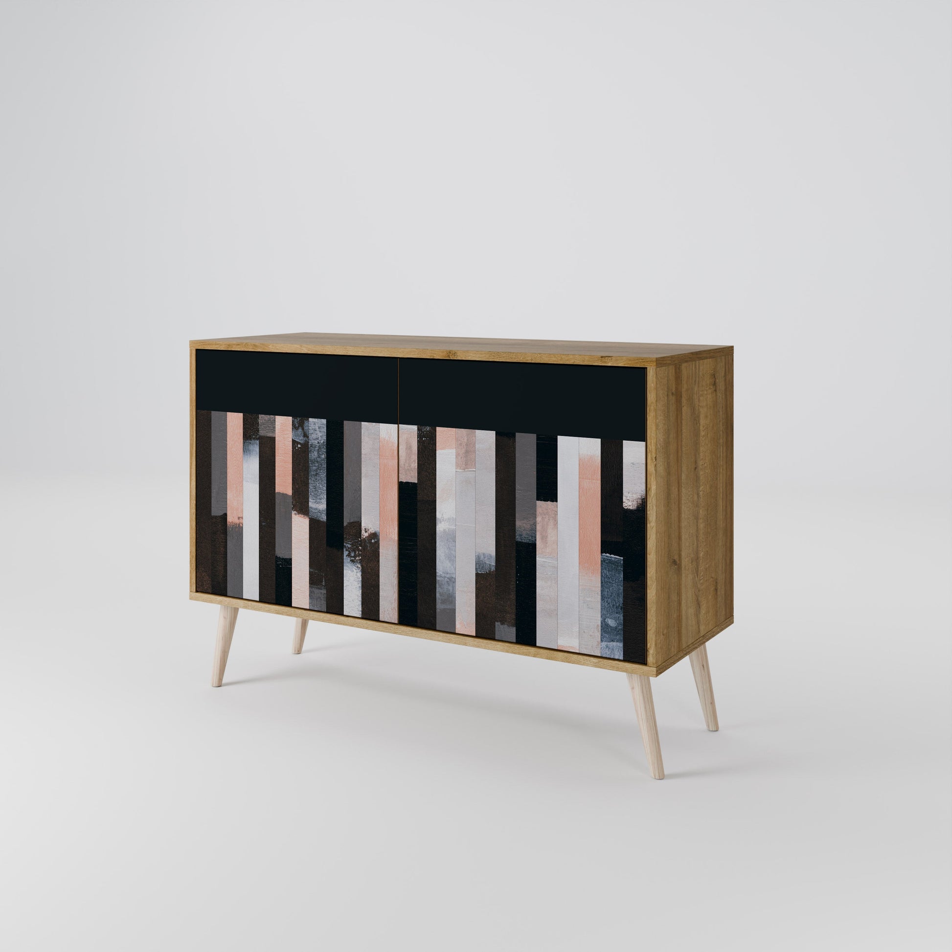 COLLAGE OF RECTANGLES 2-Door Sideboard in Oak Effect