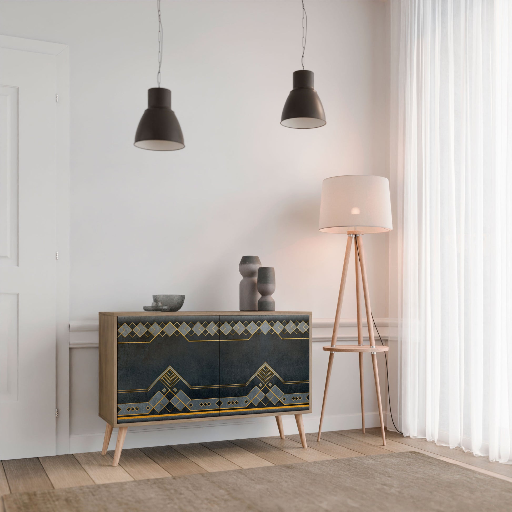 ROYAL ORDINARINESS 2-Door Sideboard in Oak Effect