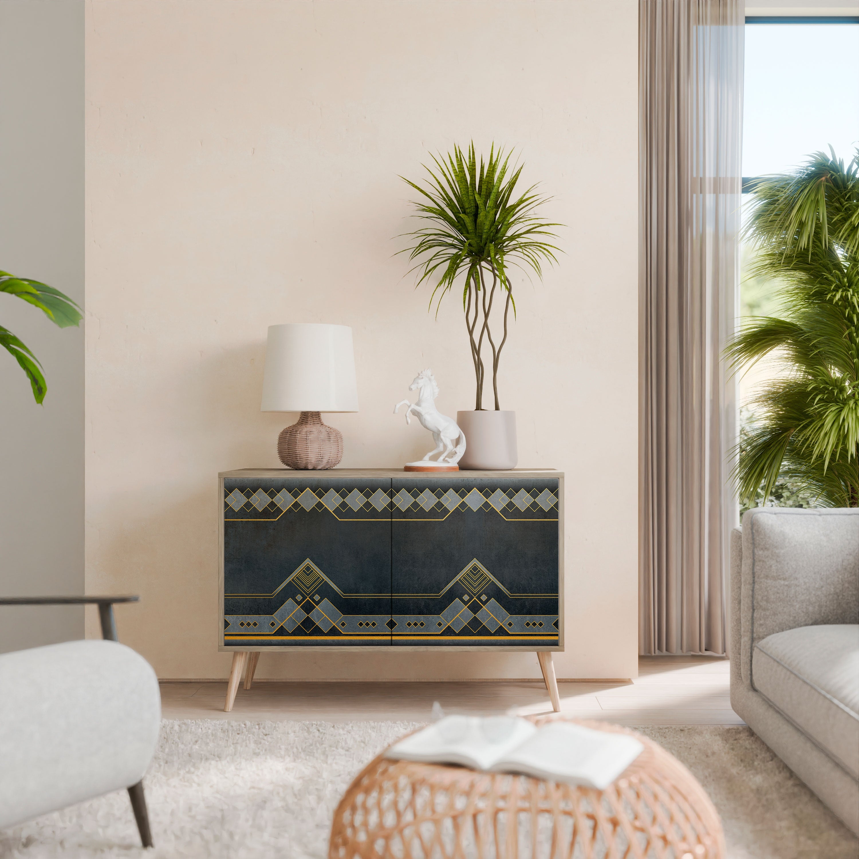 ROYAL ORDINARINESS 2-Door Sideboard in Oak Effect