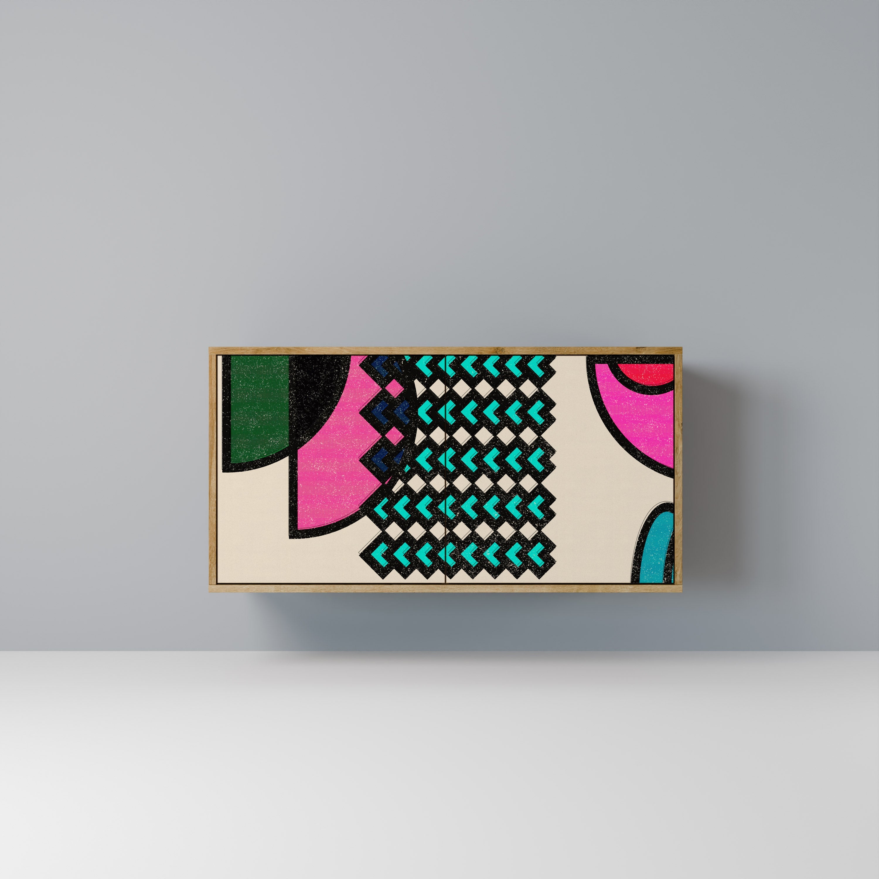 GEOMETRIC RHAPSODY 2-Door Sideboard in Oak Effect