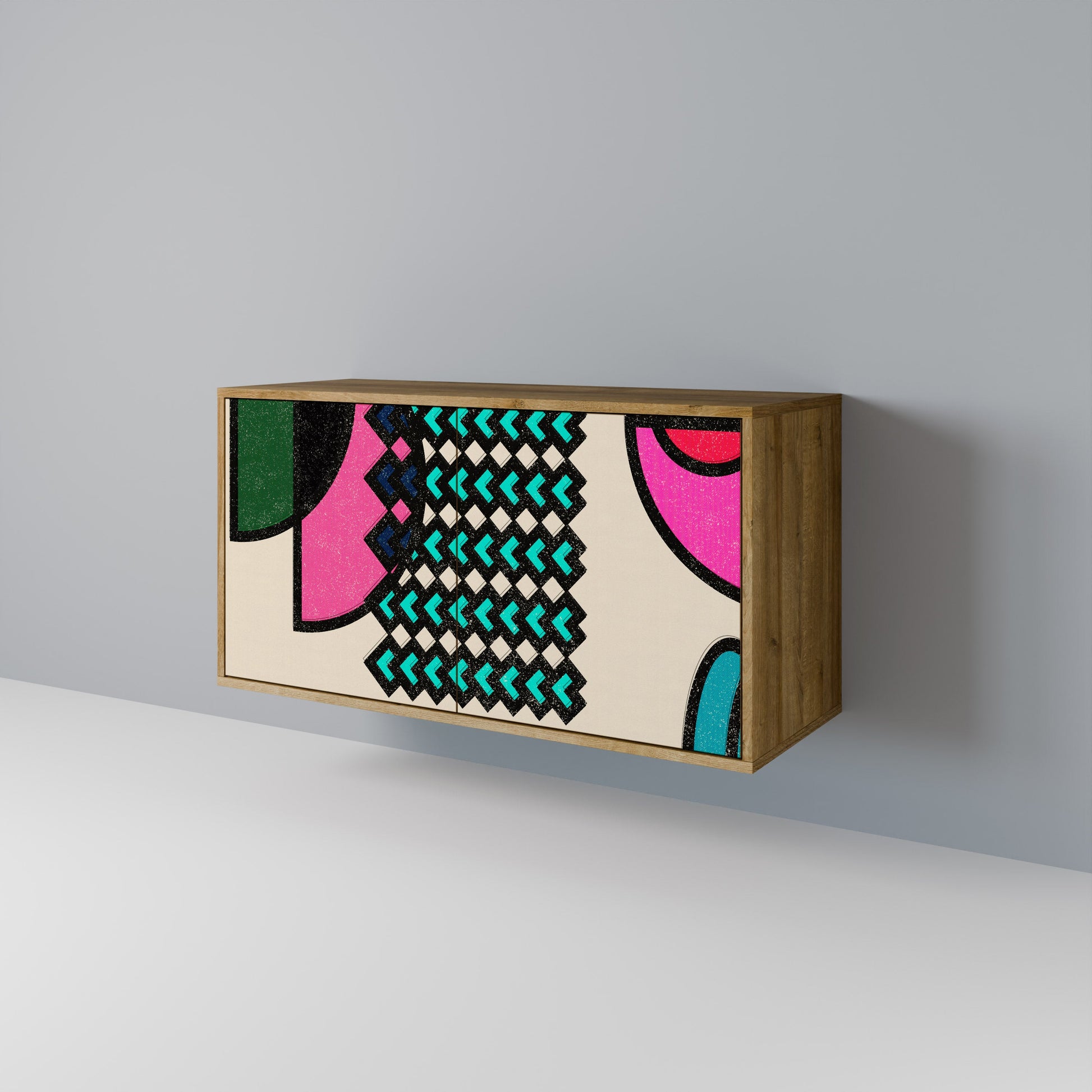 GEOMETRIC RHAPSODY 2-Door Sideboard in Oak Effect