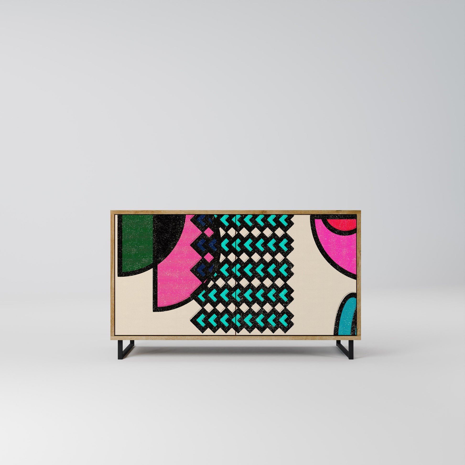 GEOMETRIC RHAPSODY 2-Door Sideboard in Oak Effect