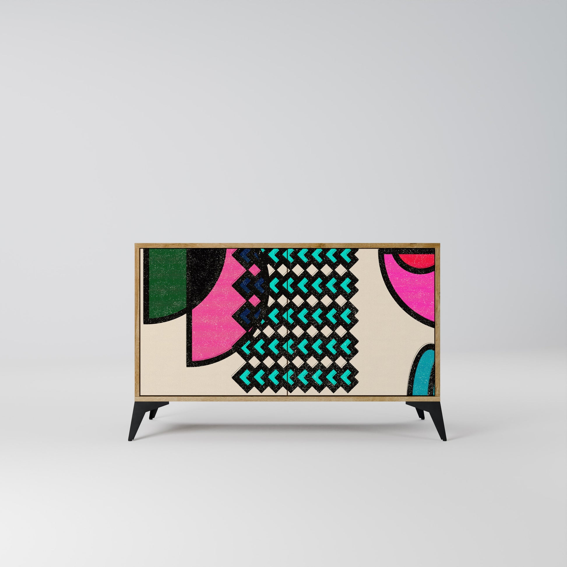 GEOMETRIC RHAPSODY 2-Door Sideboard in Oak Effect