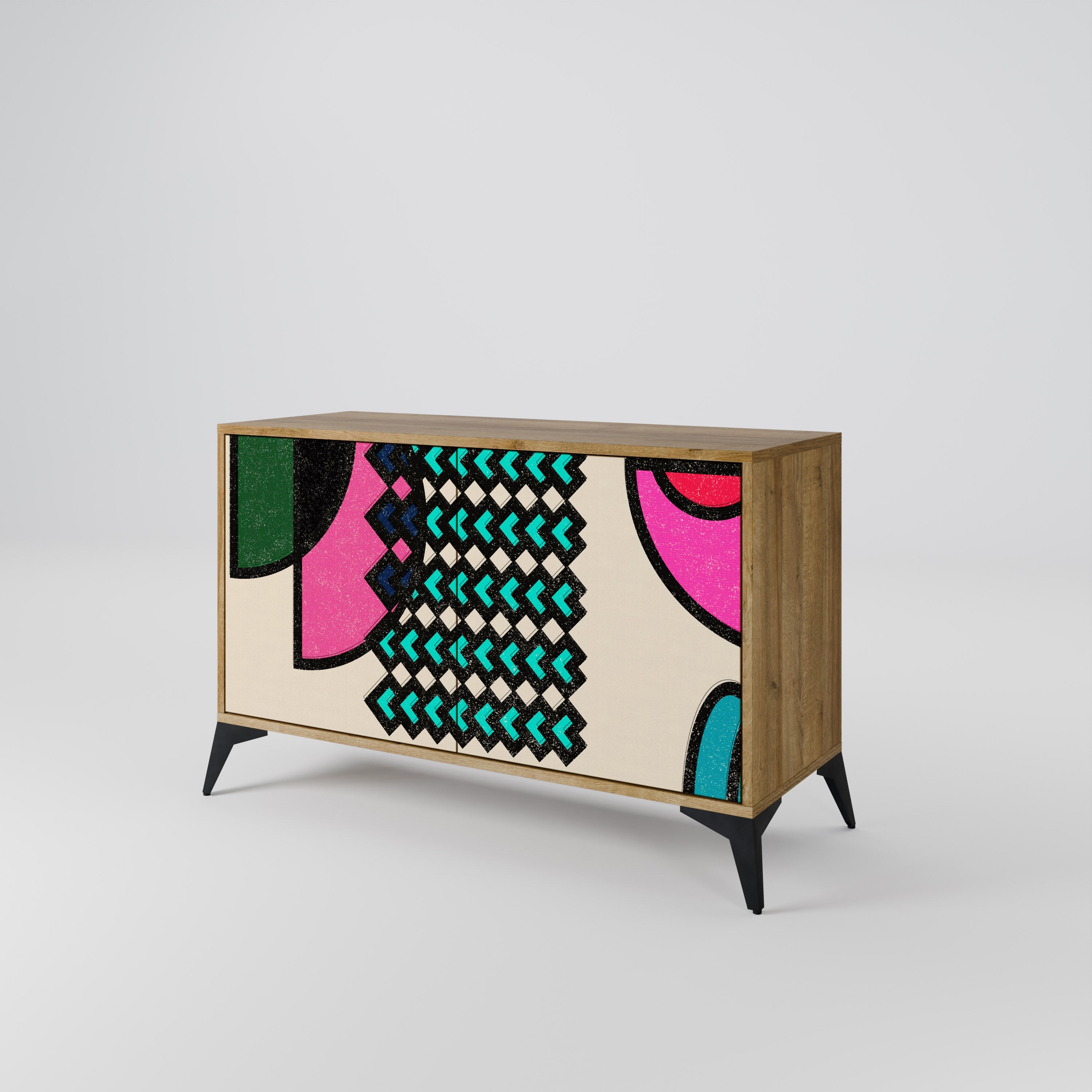 GEOMETRIC RHAPSODY 2-Door Sideboard in Oak Effect