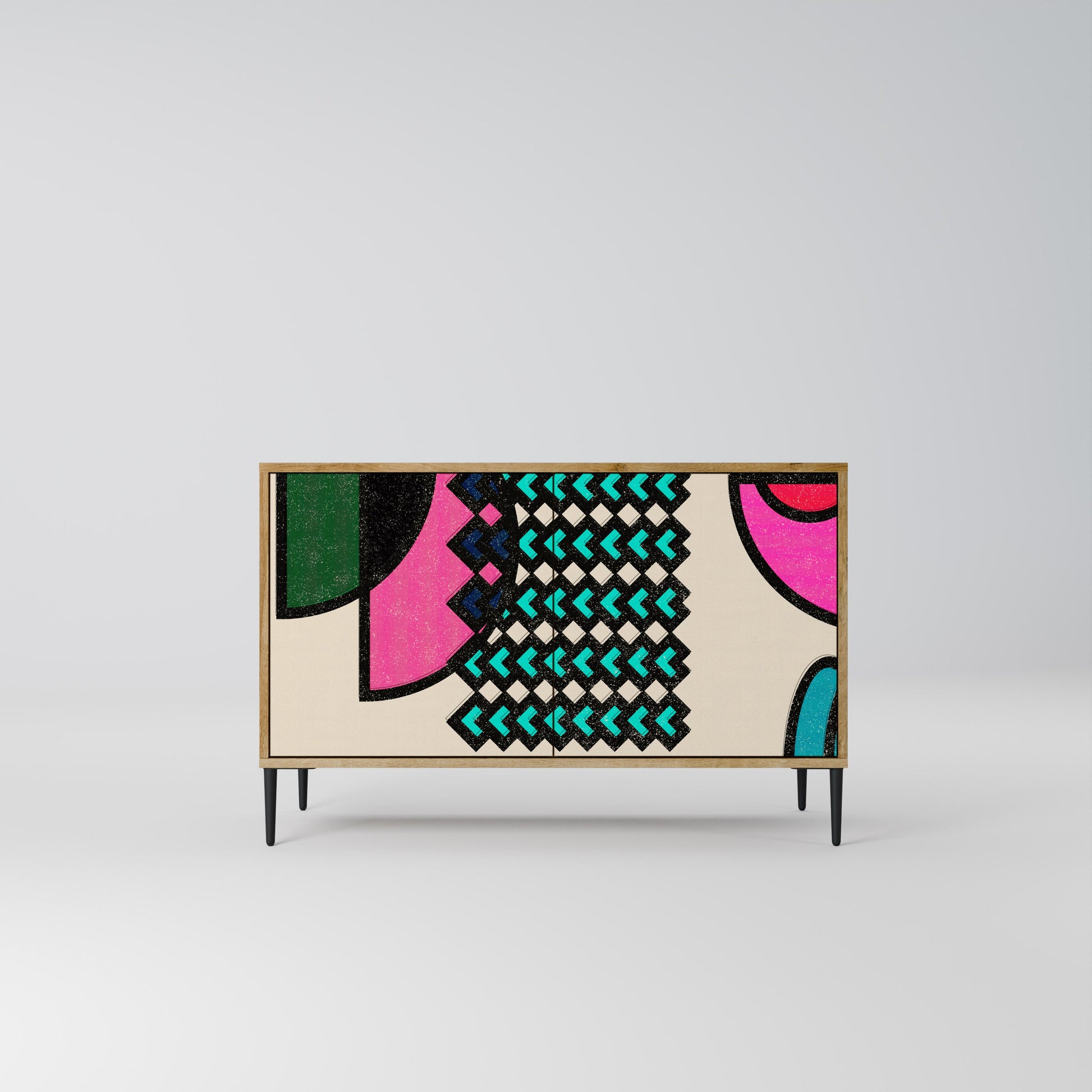 GEOMETRIC RHAPSODY 2-Door Sideboard in Oak Effect