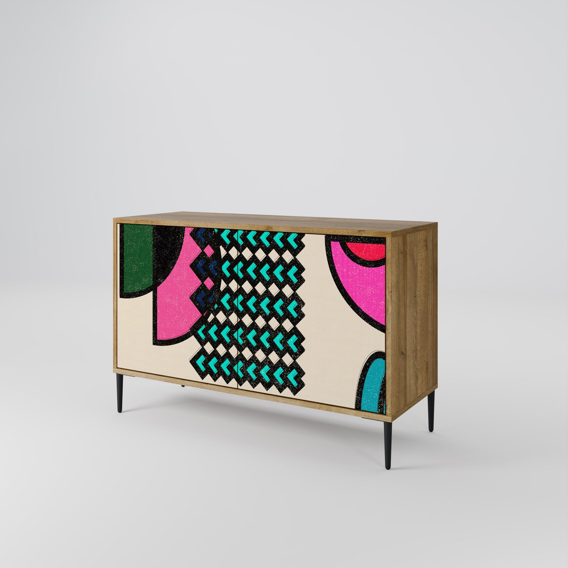 GEOMETRIC RHAPSODY 2-Door Sideboard in Oak Effect