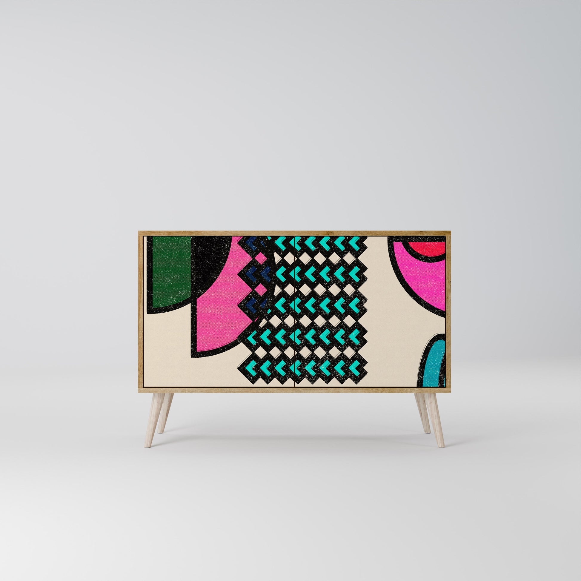 GEOMETRIC RHAPSODY 2-Door Sideboard in Oak Effect