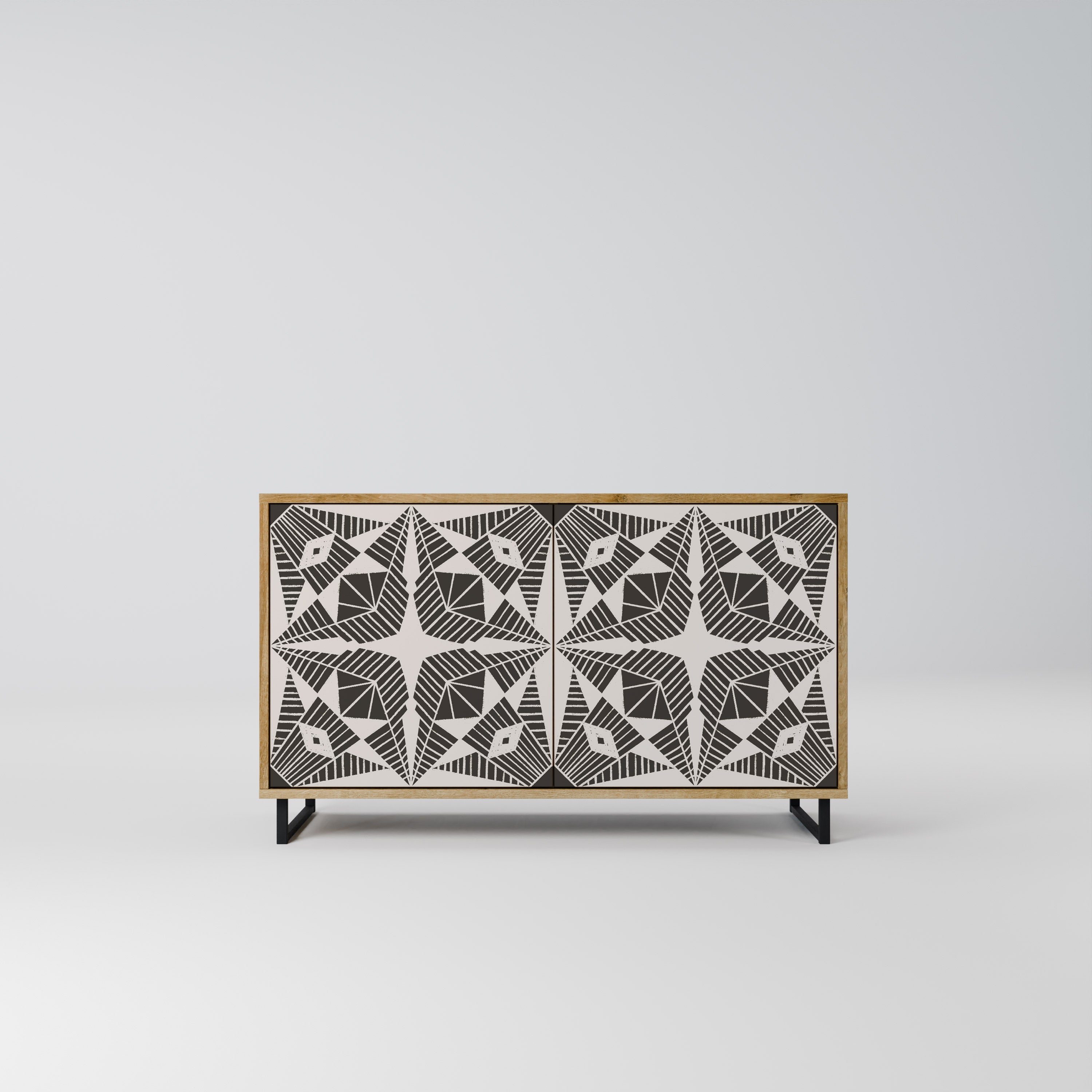 MONOCHROME NEXUS 2-Door Sideboard in Oak Effect